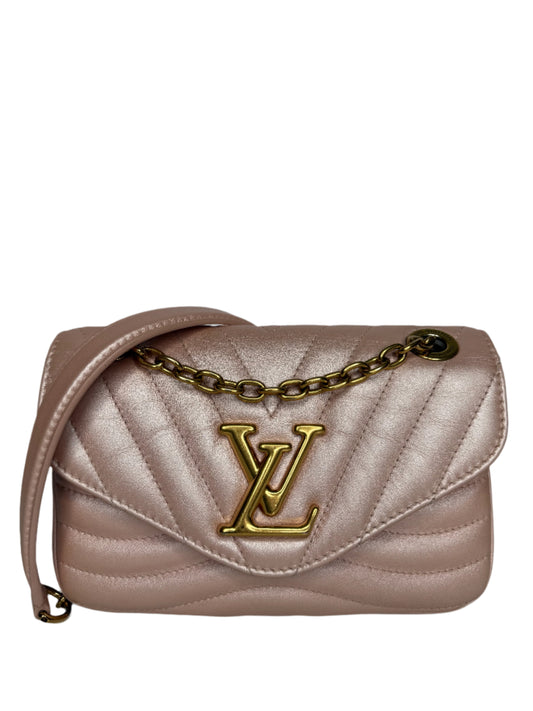 Louis Vuitton Metallic Pink Leather New Wave PM Chain Bag