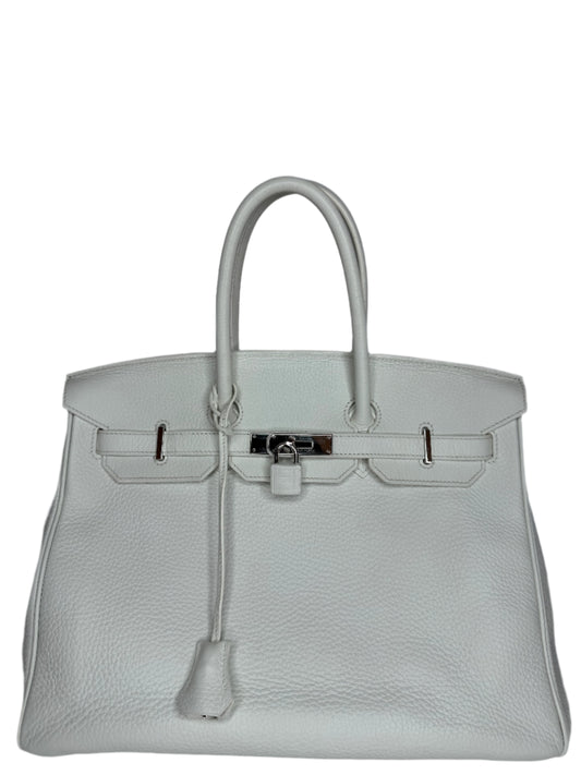 Hermès Birkin 35 White Togo Leather Palladium Hardware