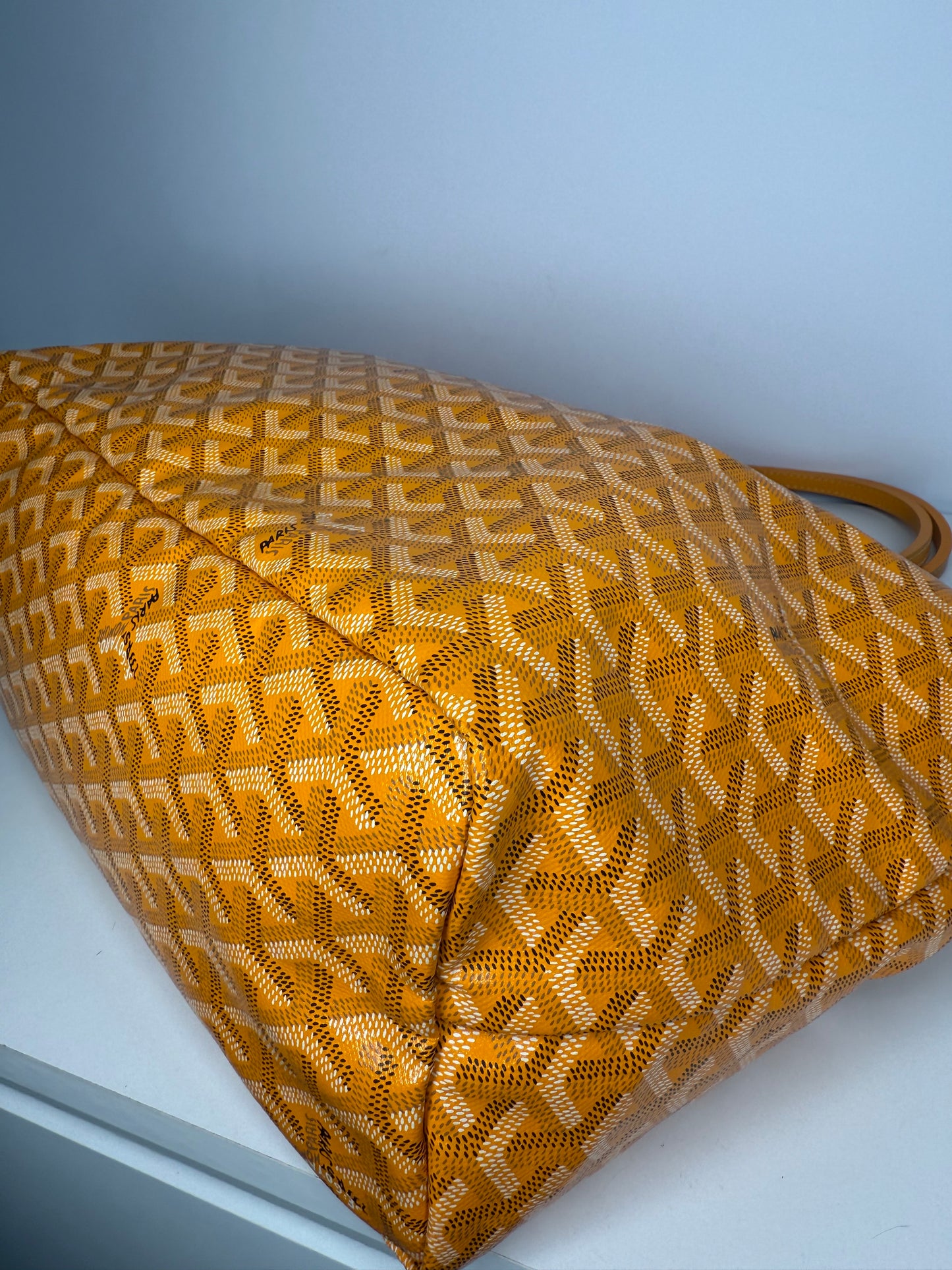 Goyard Saint Louis PM Goyardine Yellow Tote Bag