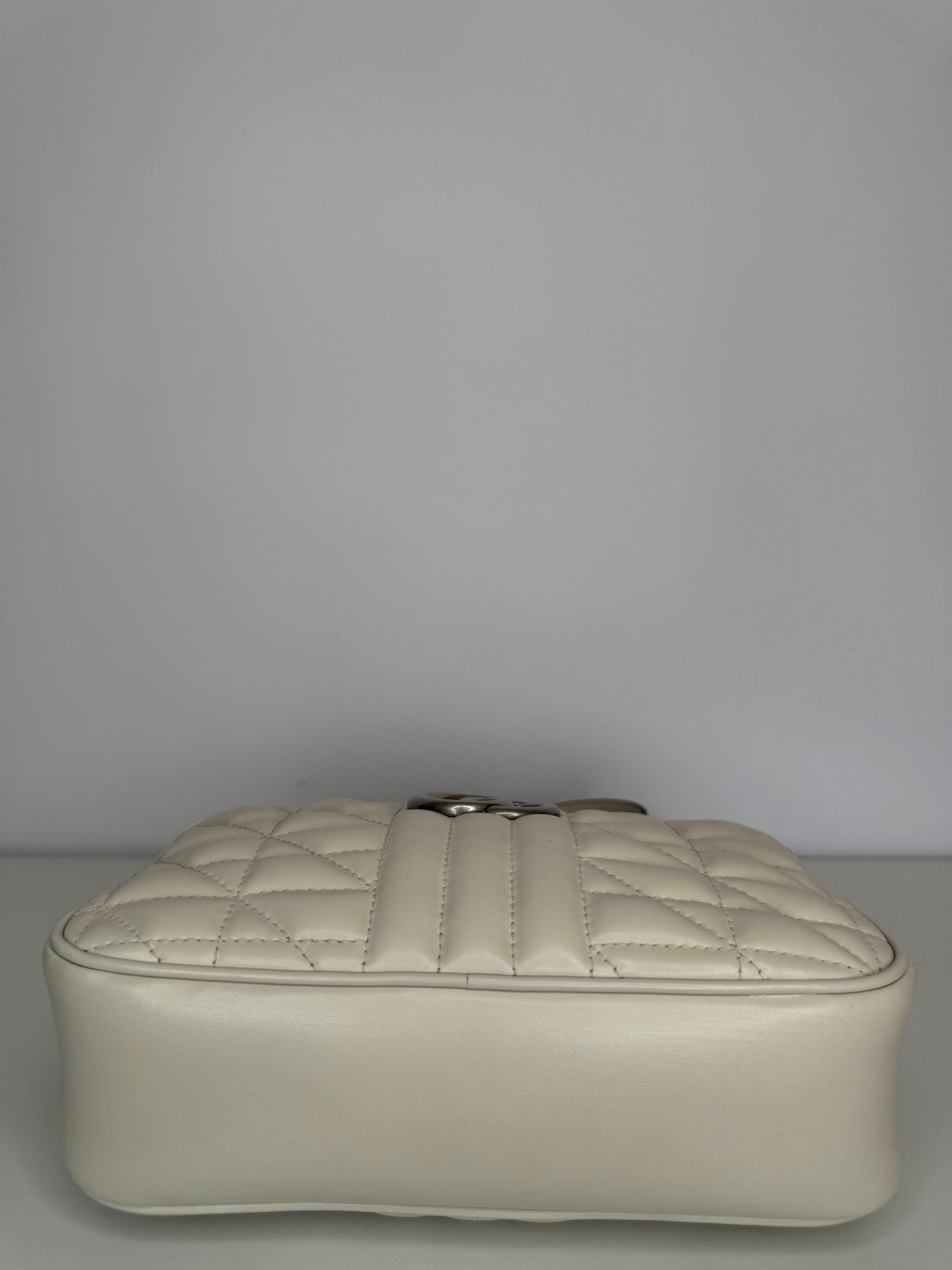 Gucci GG Marmont White Leather Small Camera Bag