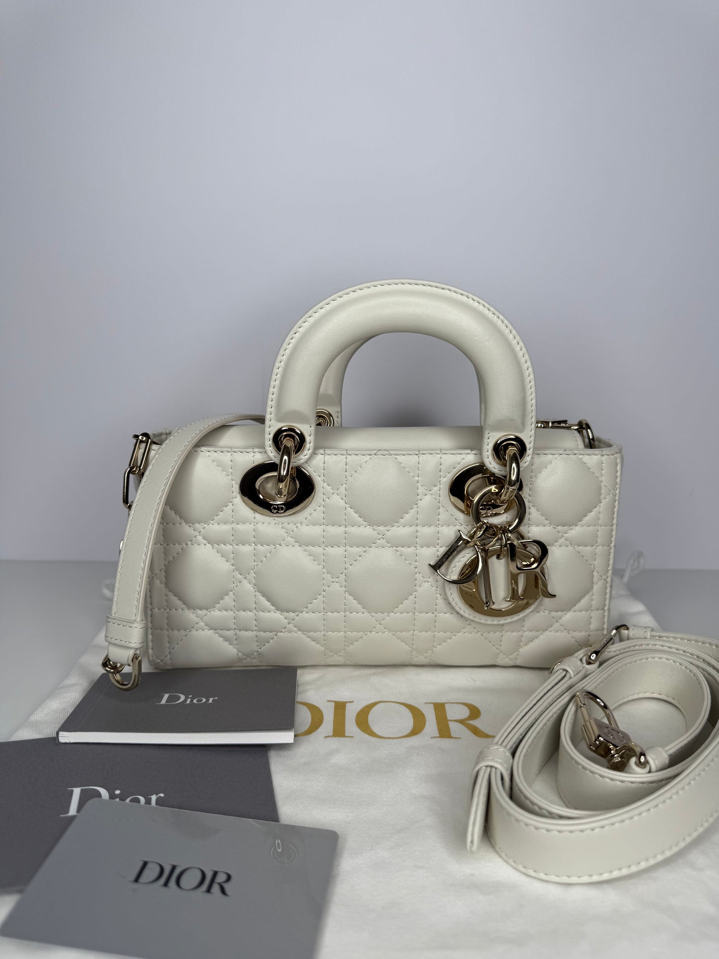 Dior Lady D-Joy Small Latte Cannage Lambskin Bag