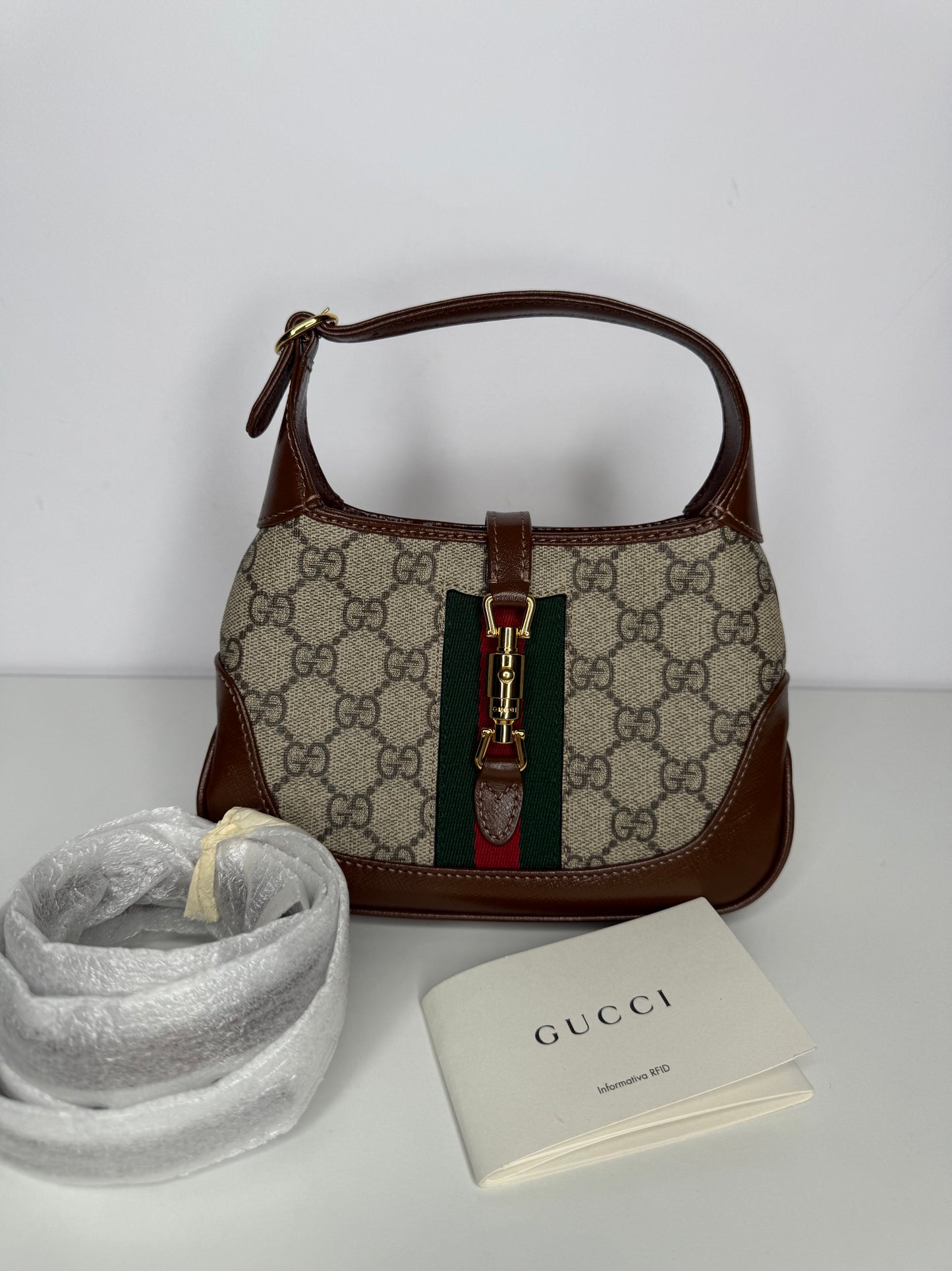 Gucci Jackie 1961 Mini Hobo Bag In GG Supreme Canvas