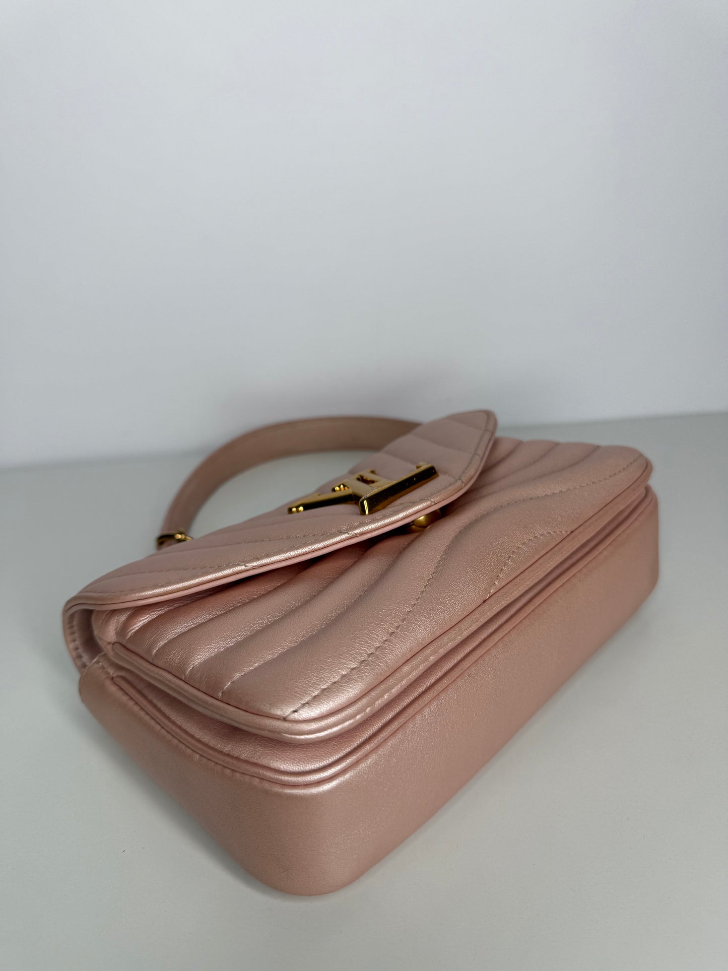 Louis Vuitton Metallic Pink Leather New Wave PM Chain Bag