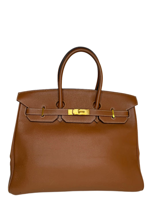 Hermès Birkin 35 cm Gold Swift Leather Gold Hardware