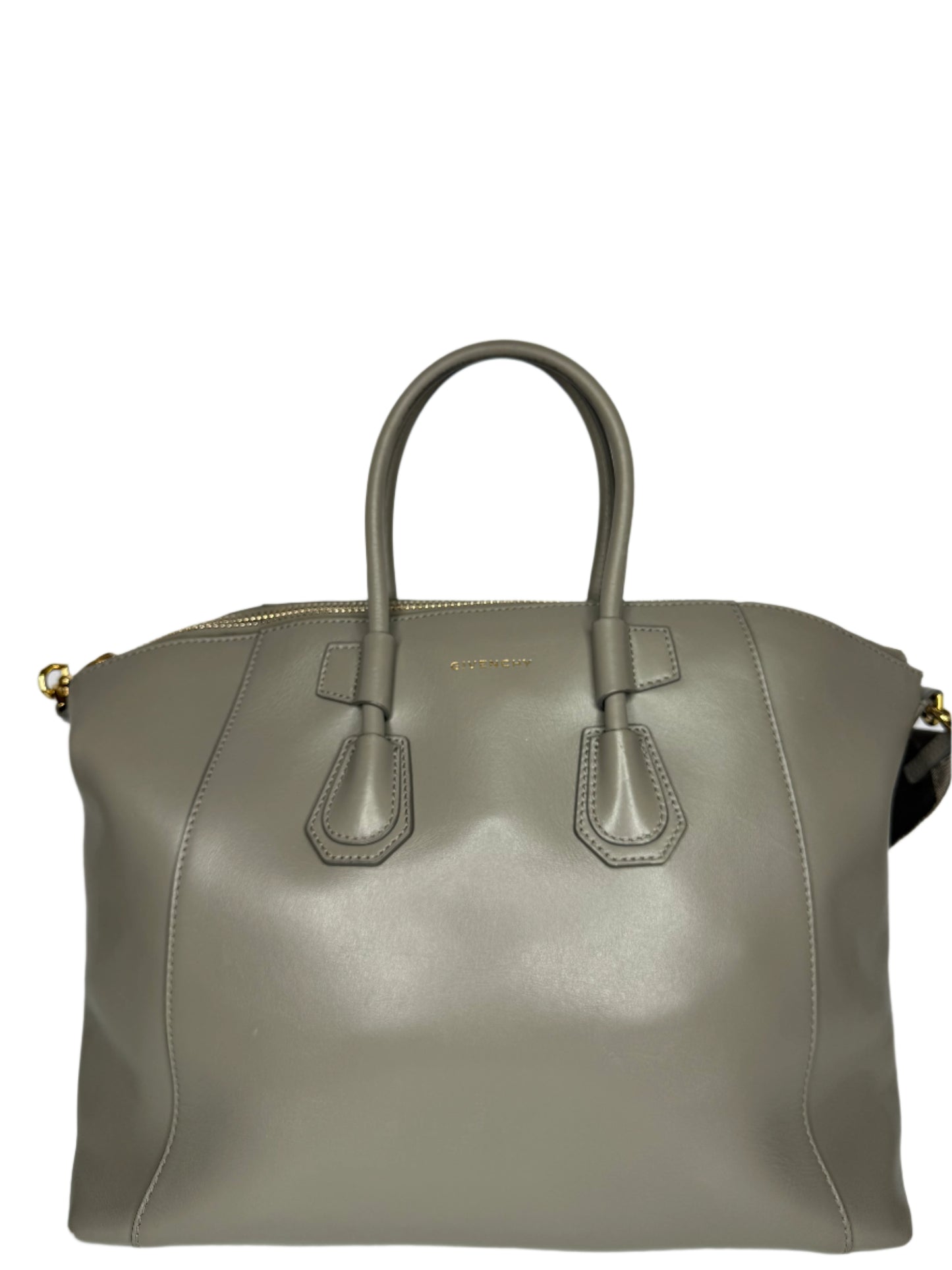 Givenchy Antigona Sport Leather Tote Bag in Stone Grey