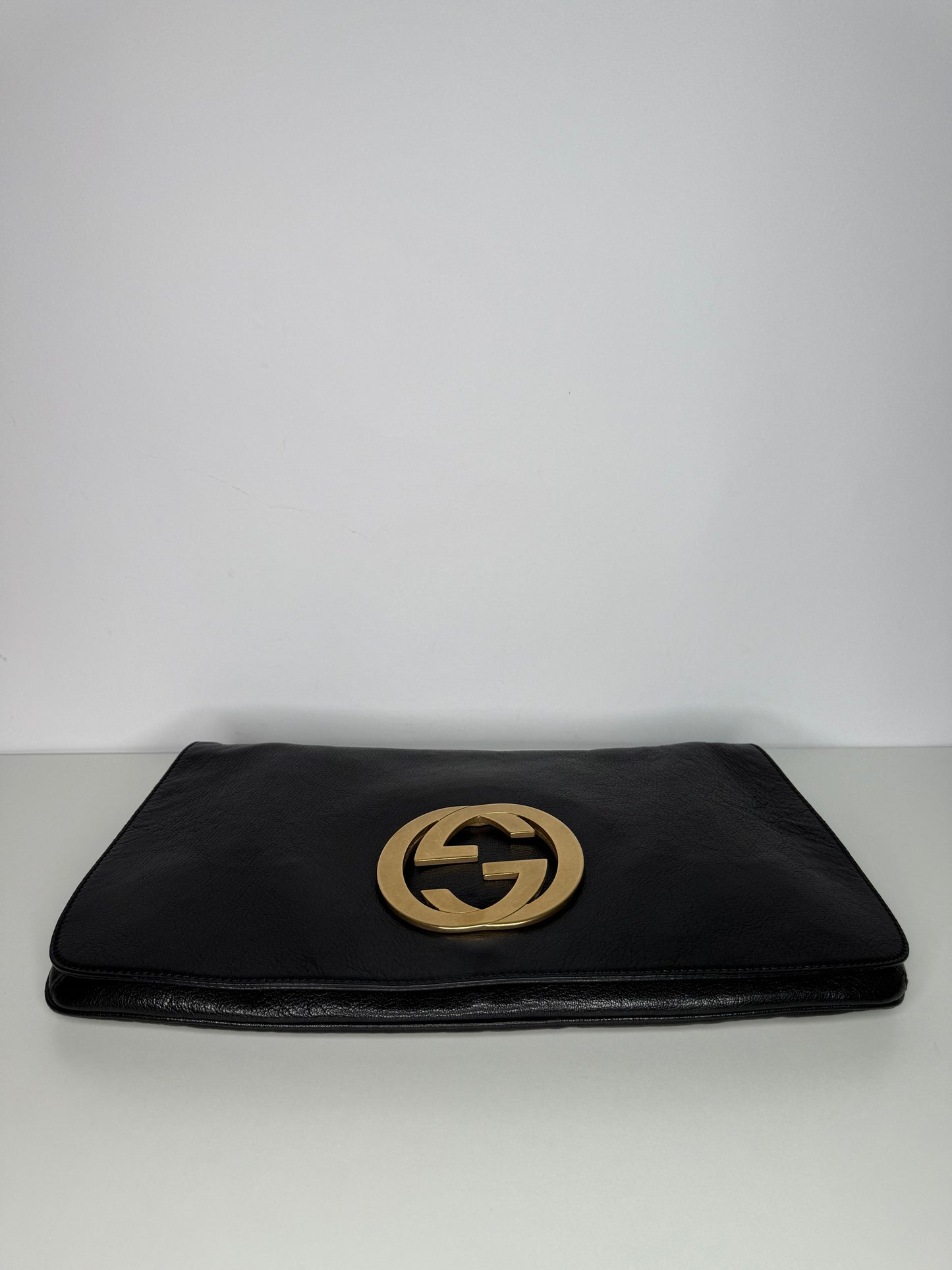 Gucci Vintage Black Calfskin Leather Blondie Shoulder Flap Bag