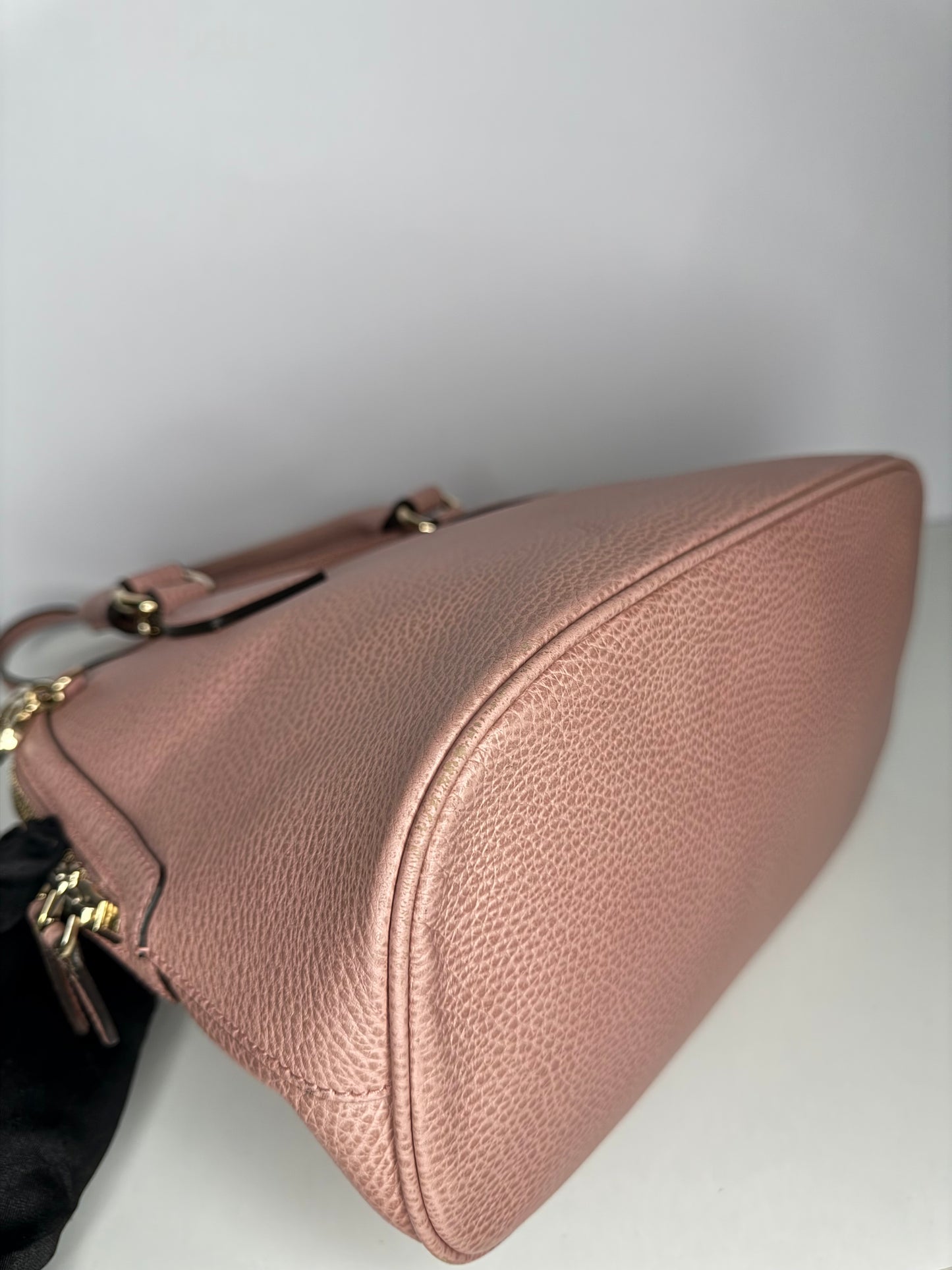 Gucci Dollar Calfskin Small GG Charm Dome Bag Baby Pink