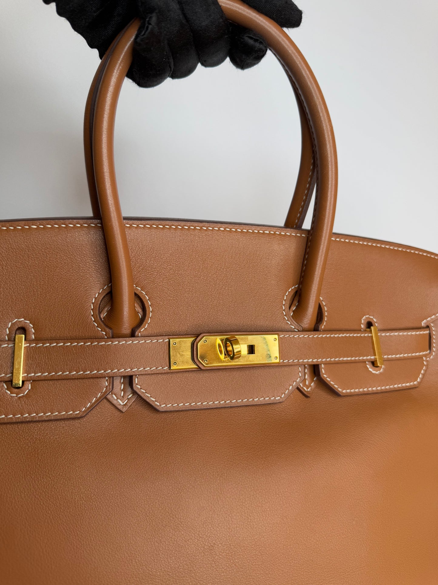 Hermès Birkin 35 cm Gold Swift Leather Gold Hardware