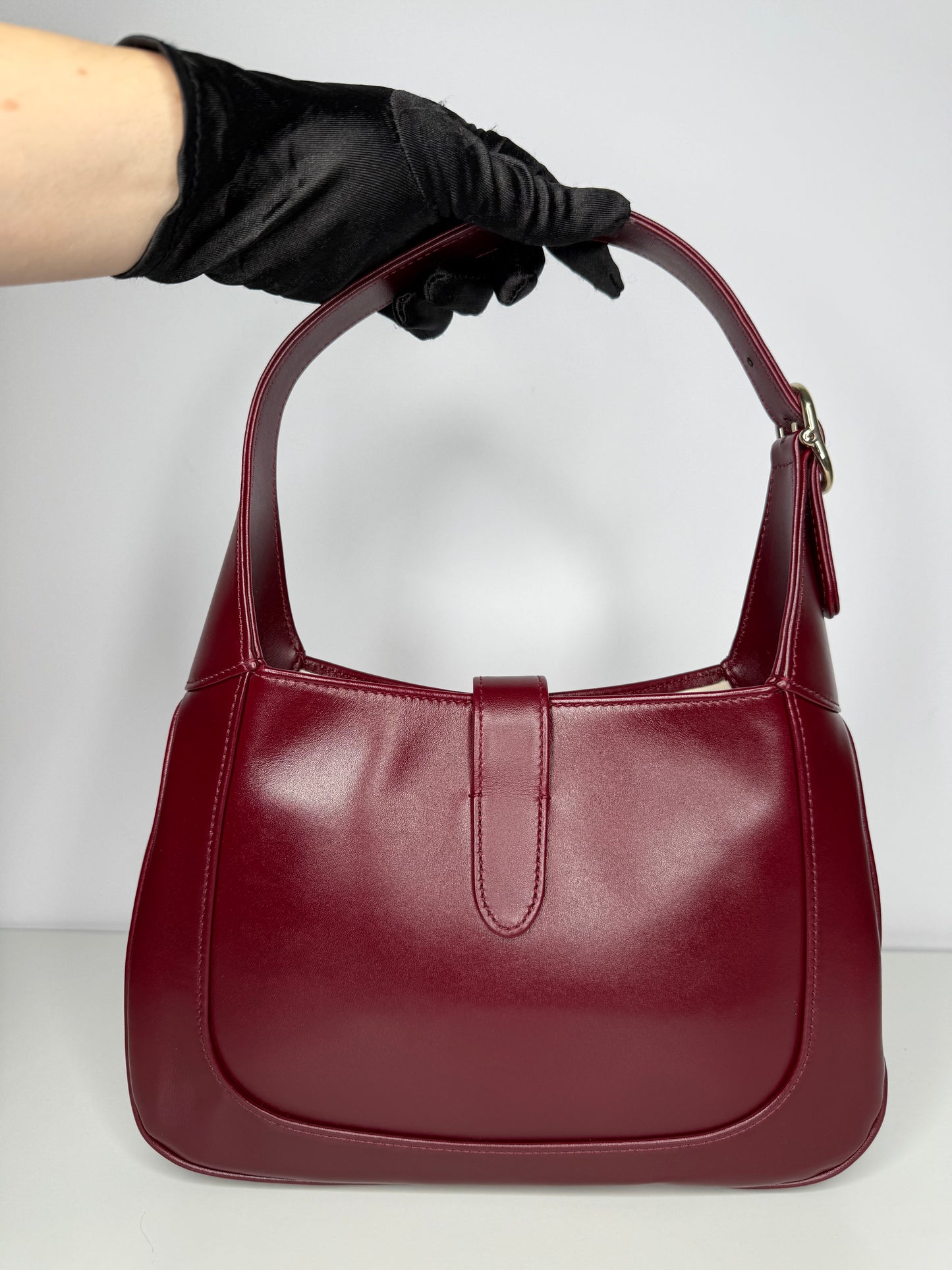 Gucci Jackie 1961 Small Shoulder Bag Gucci Rosso Ancora Leather