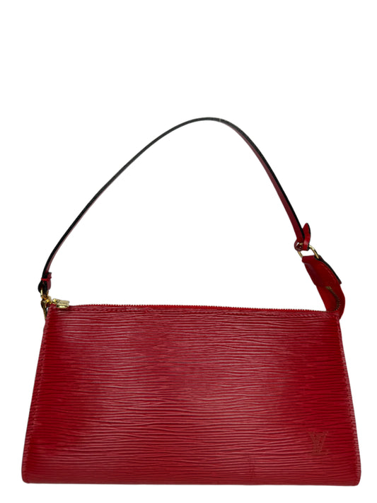 Louis Vuitton Pochette Accessoires Red Epi Leather