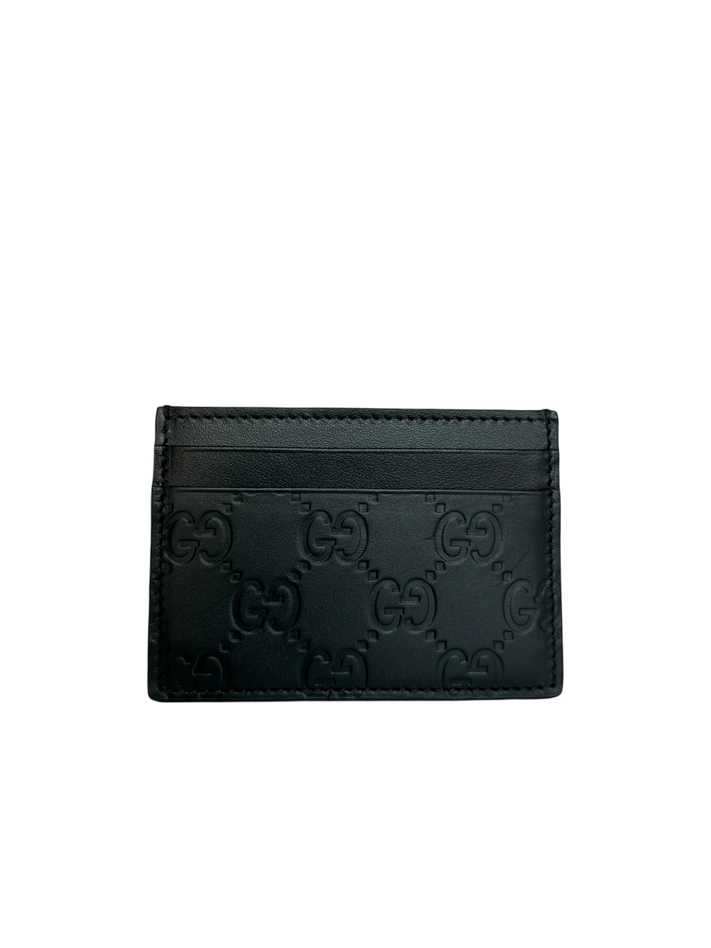 Gucci Guccissima Signature Card Holder Black