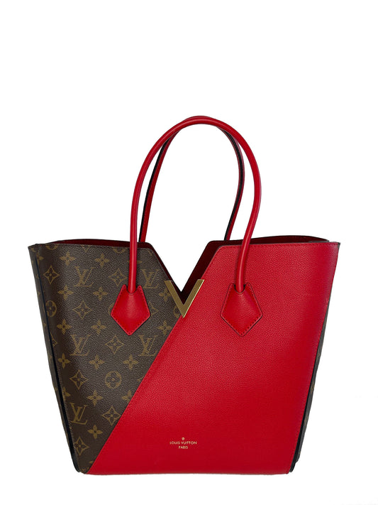 Louis Vuitton Monogram Canvas And Cerise Leather Kimono Tote Bag