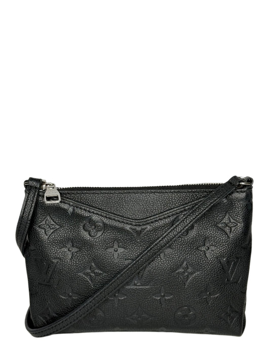 Louis Vuitton Pallas Clutch Black Monogram Empreinte Crossbody Bag