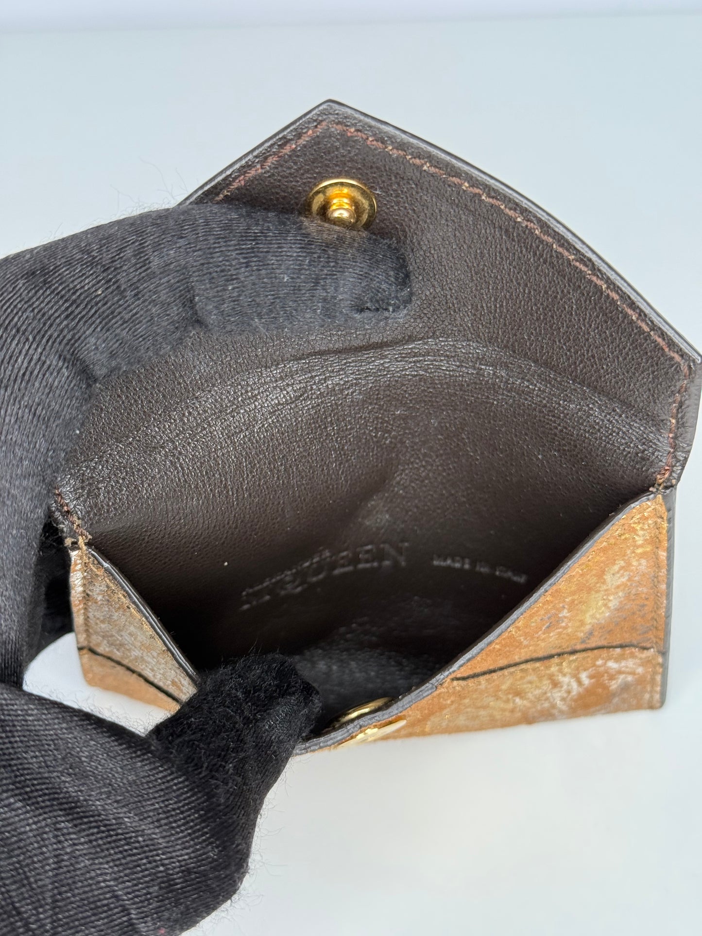 Alexander McQueen Skull Leather Card Case