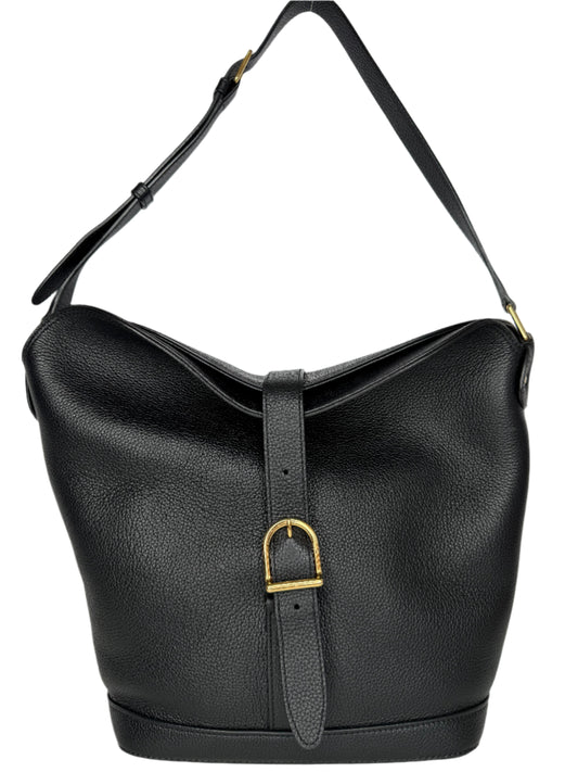 Celine Soft Grained Calfskin Medium Bucket Bag Black