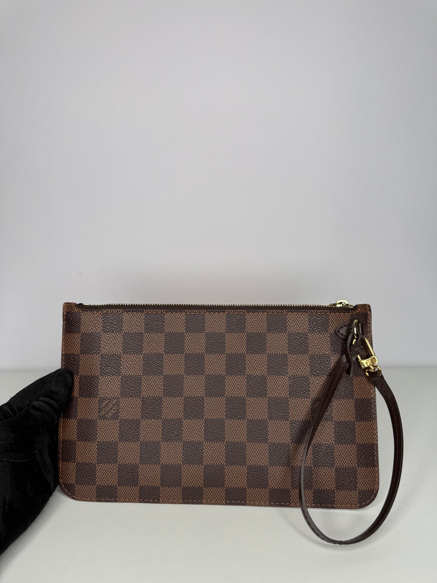 Louis Vuitton Neverfull Pochette Damier Ebene Canvas