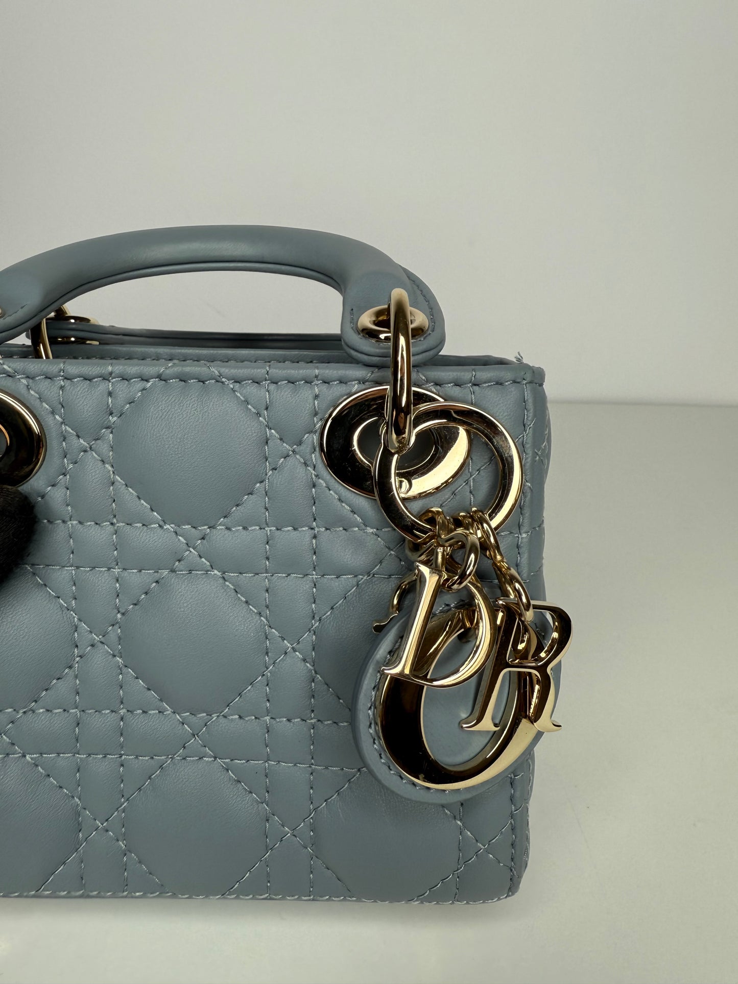 Dior Lady Dior Micro Bag Cloud Blue Cannage Lambskin