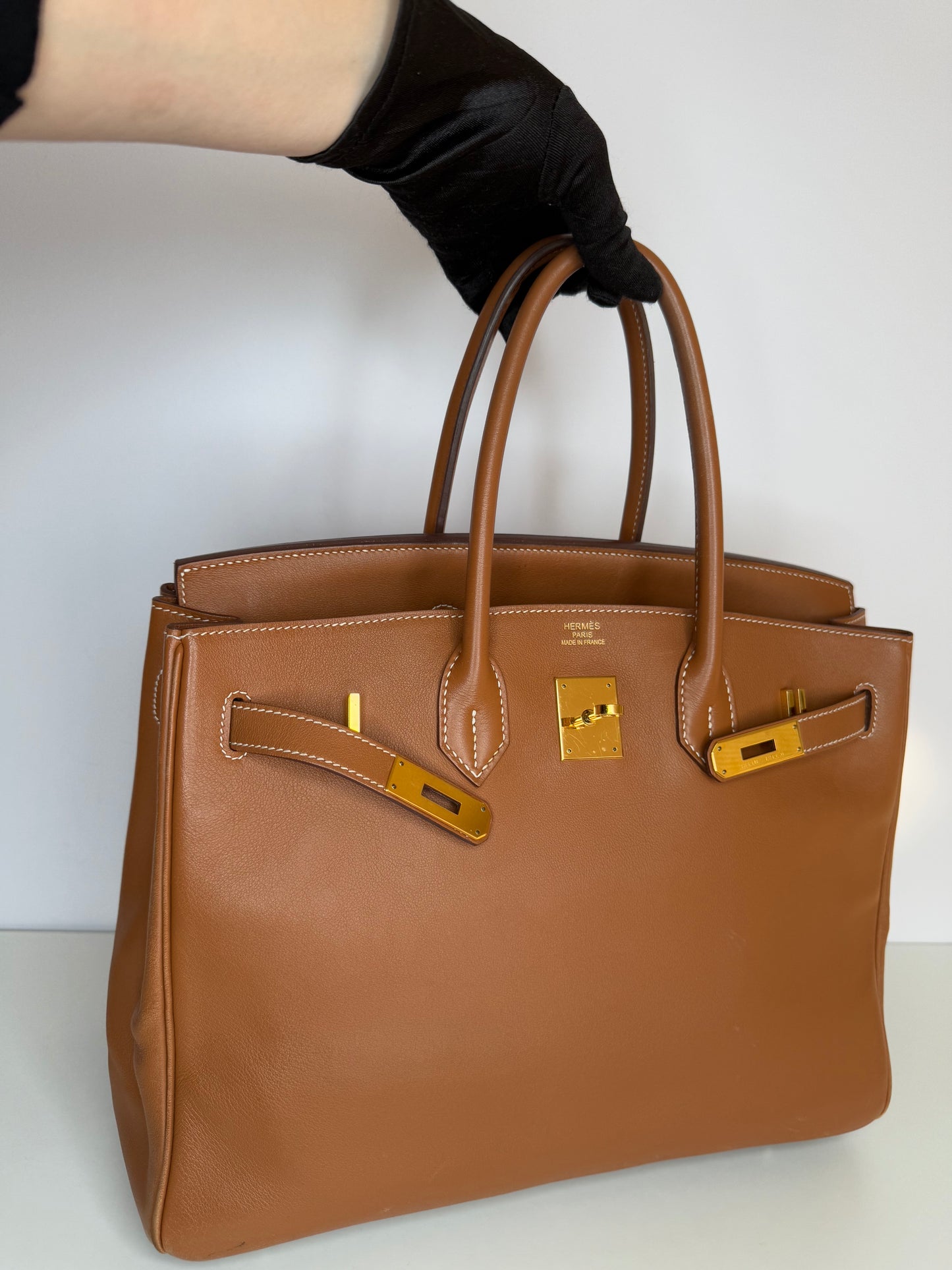 Hermès Birkin 35 cm Gold Swift Leather Gold Hardware