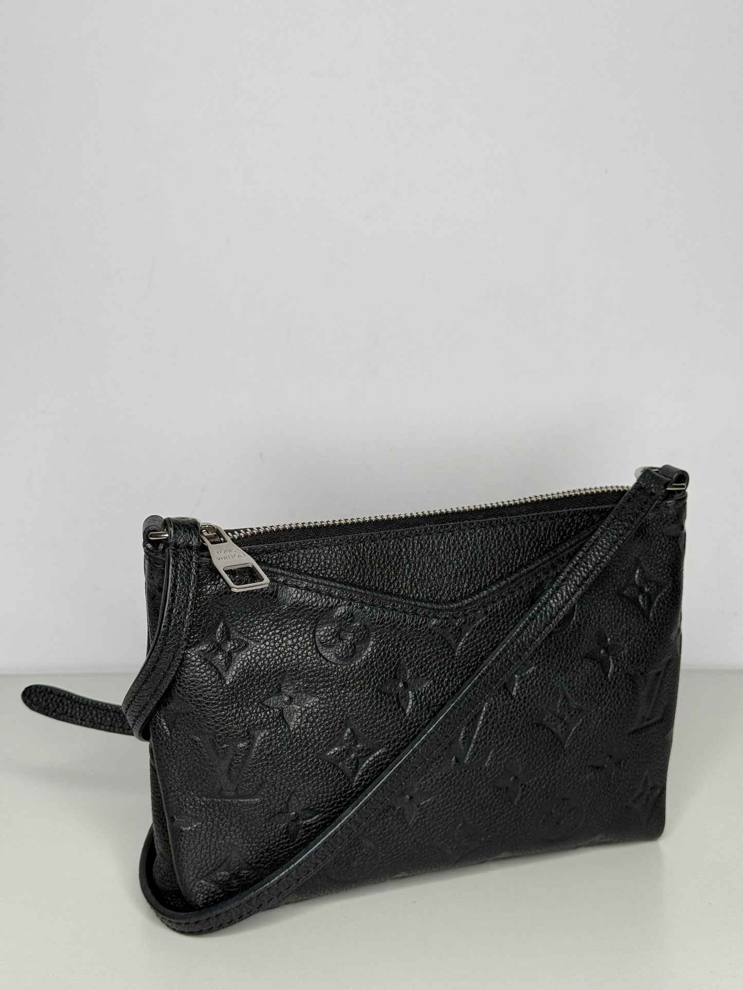 Louis Vuitton Pallas Clutch Black Monogram Empreinte Crossbody Bag