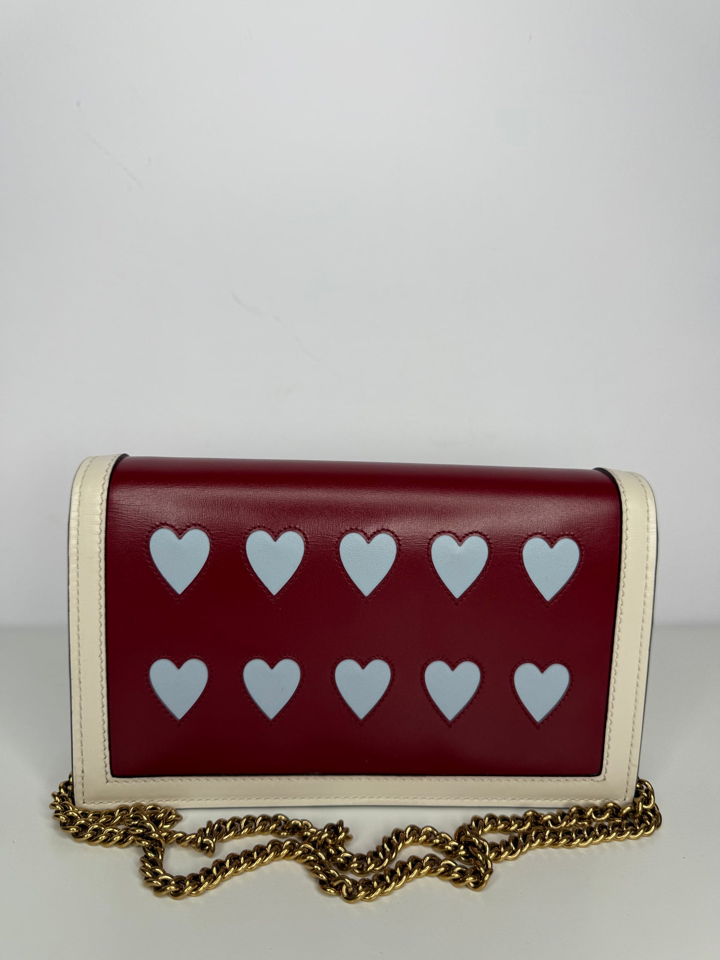 Gucci Lovelight Mini Diana Bamboo White/Bordeaux Chain Bag