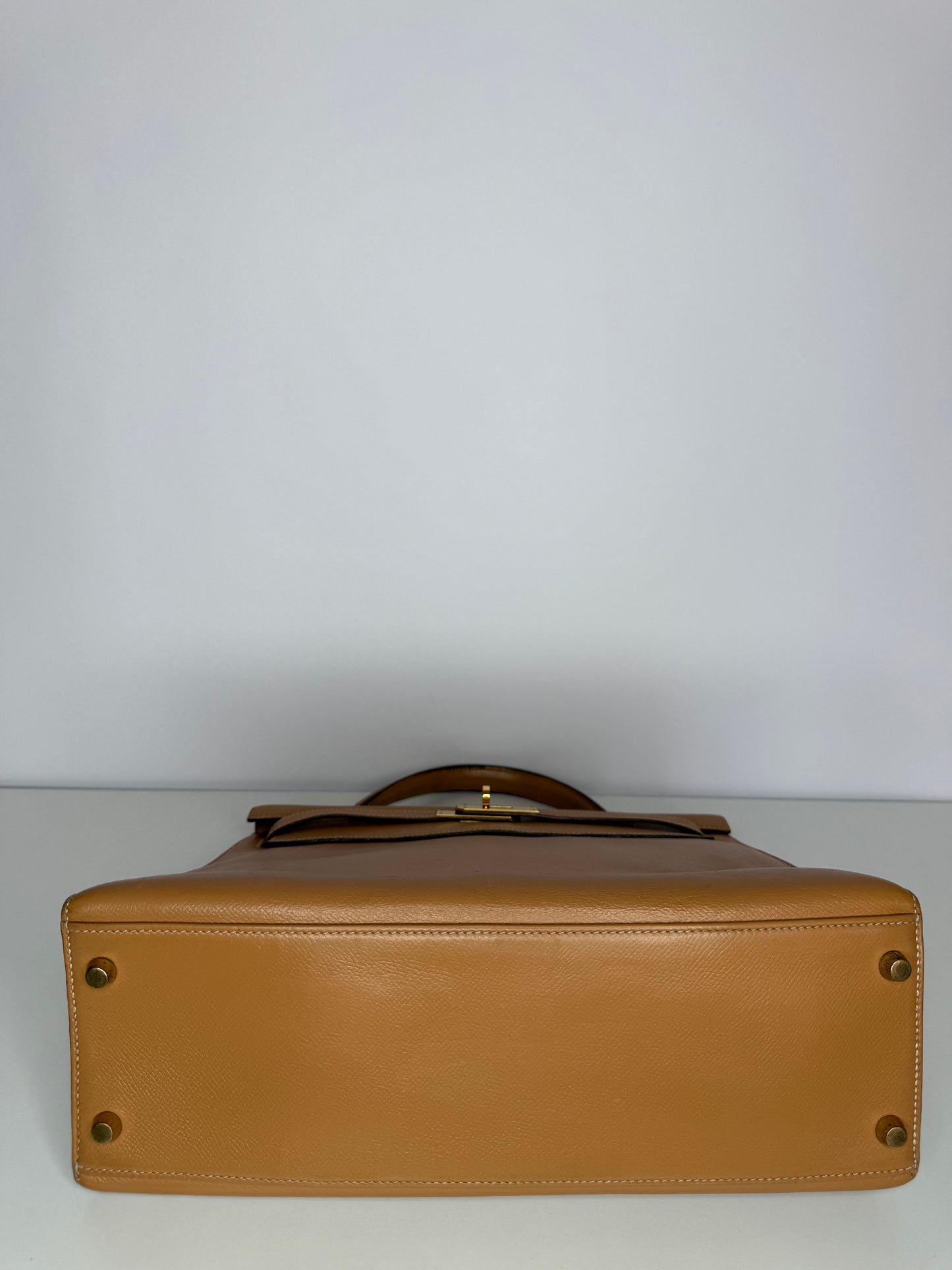 Hermès Vintage Kelly 32 Epsom Gold Leather GH