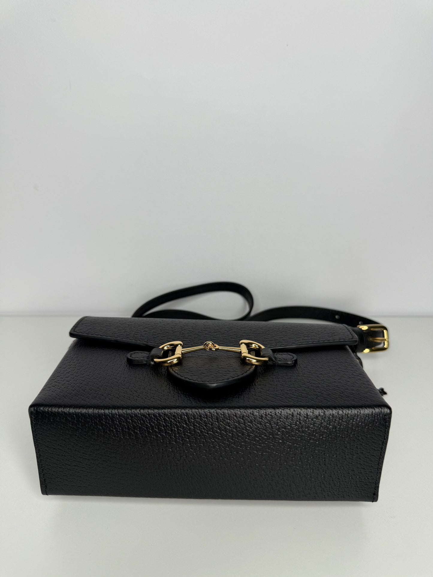 Gucci Calfskin Horsebit 1955 Shoulder Bag Black