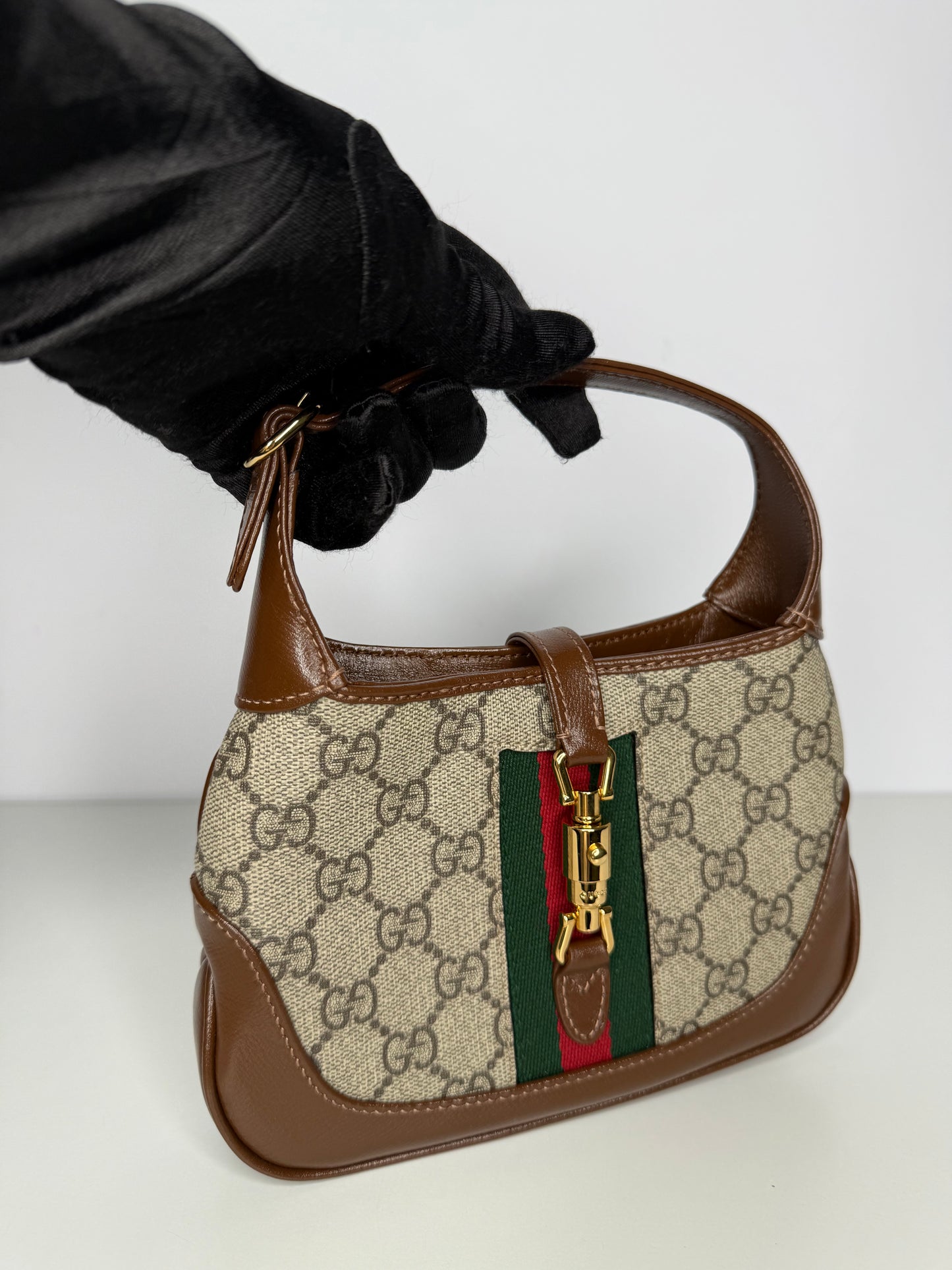 Gucci Jackie 1961 Mini Hobo Bag In GG Supreme Canvas