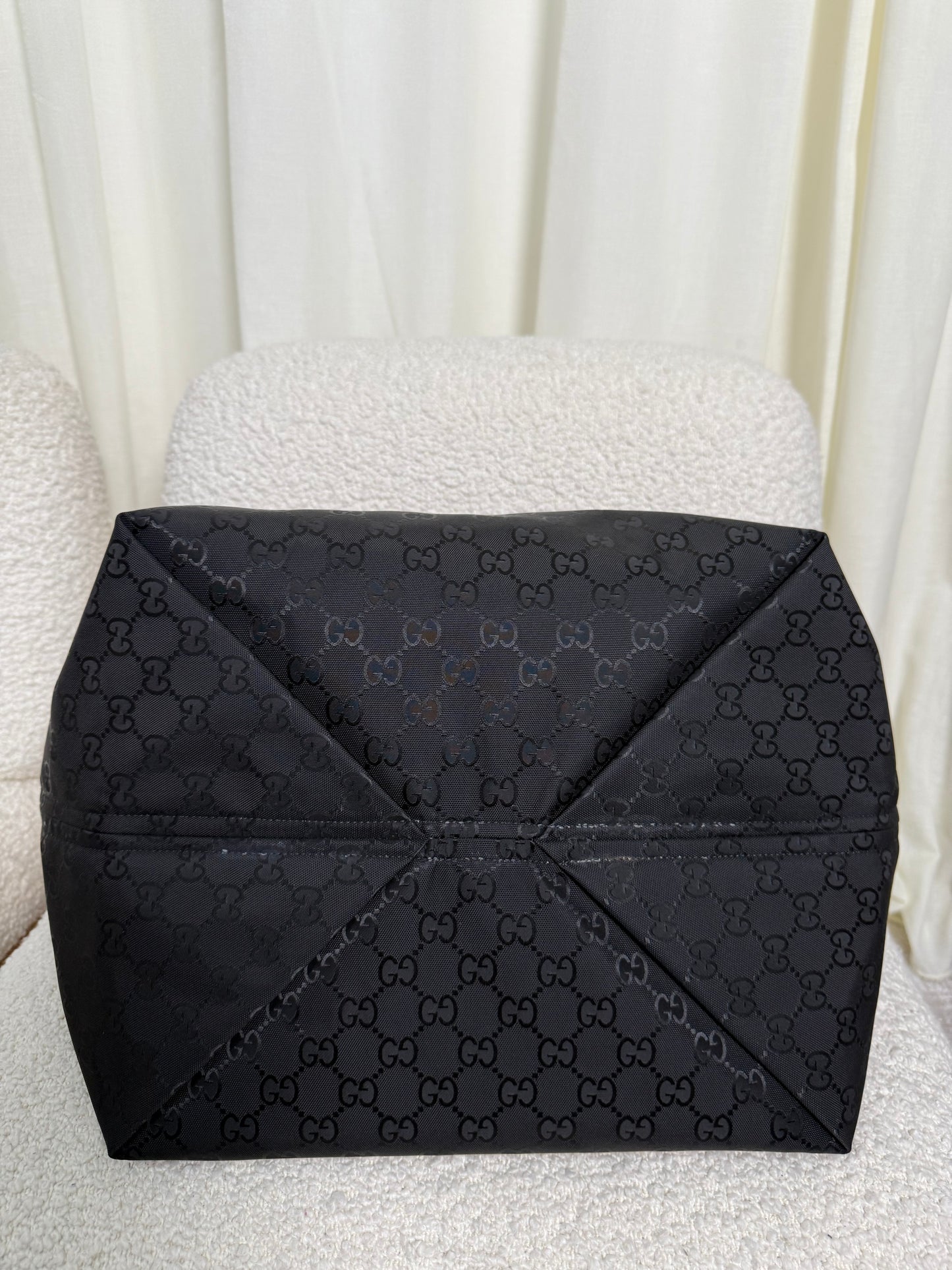 Gucci Black GG Canvas Nylon Tote Bag