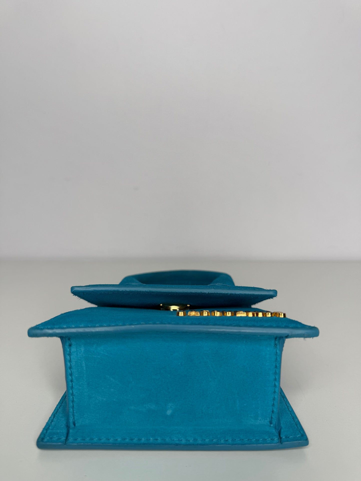 Jacquemus Le Chiquito Mini Turquoise Suede Leather Bag