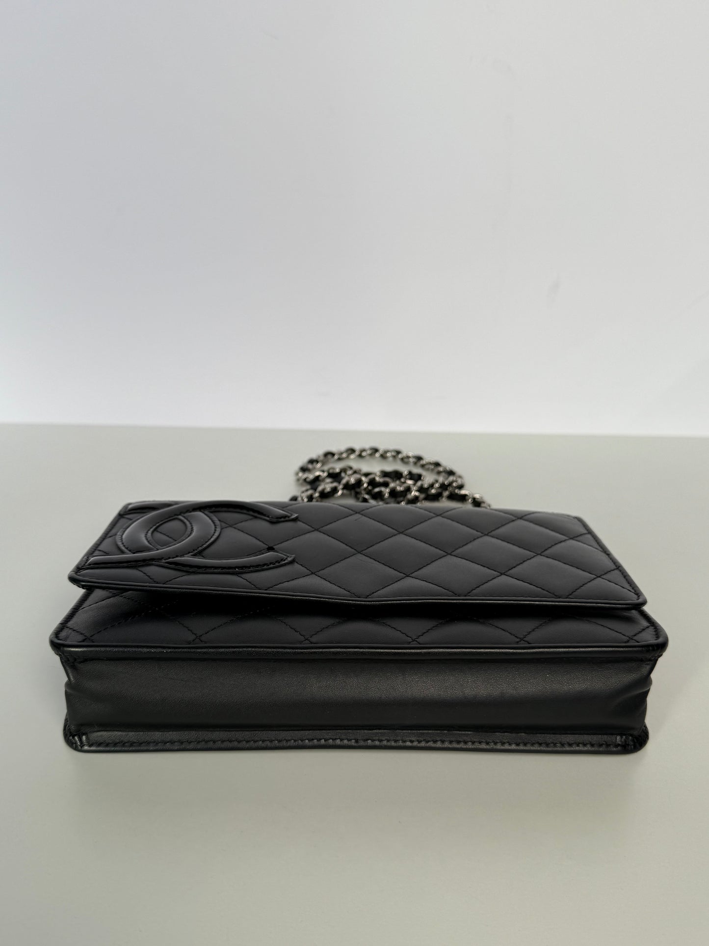 Chanel Calfskin Quilted Cambon Wallet On Chain