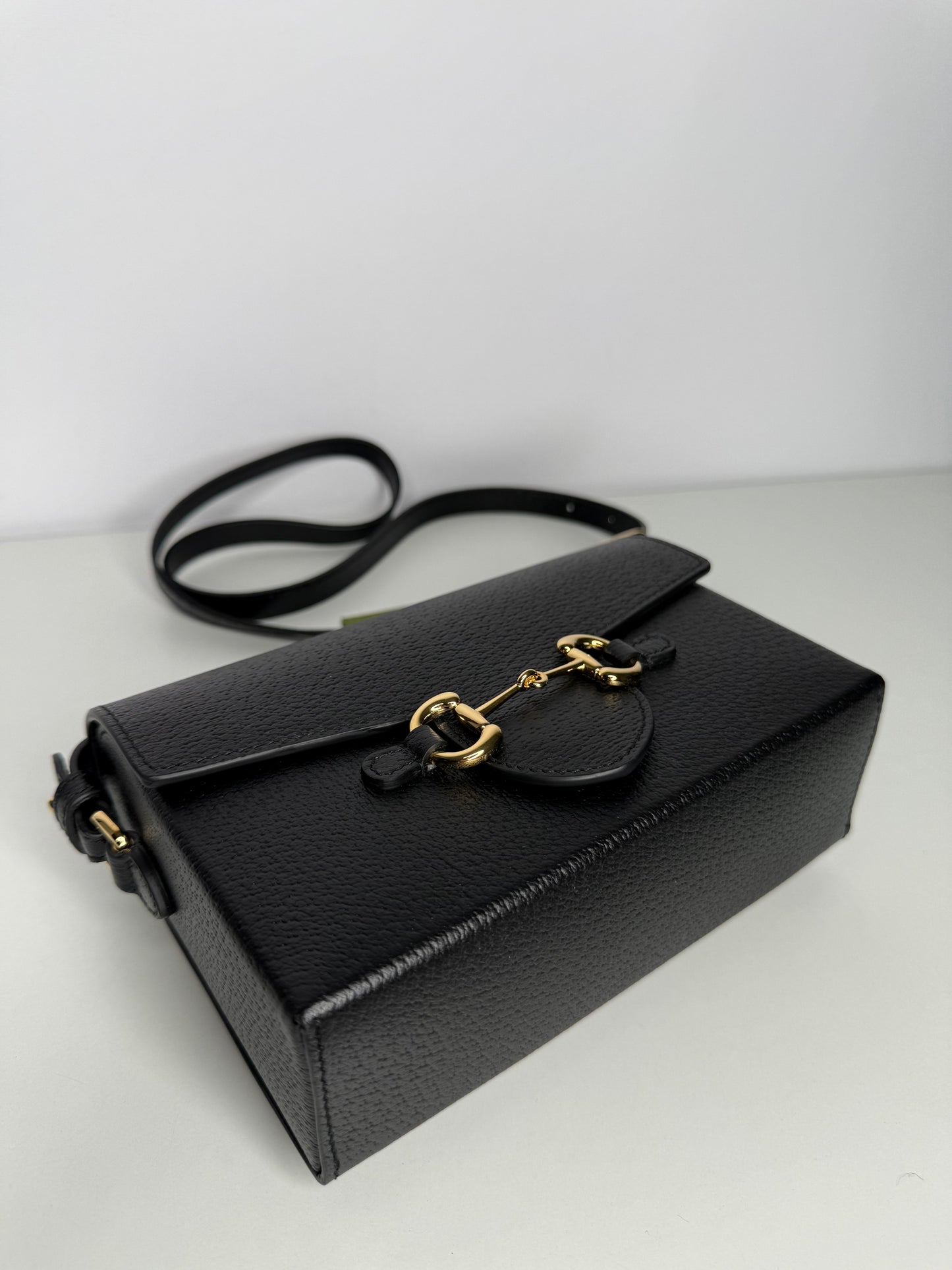 Gucci Calfskin Horsebit 1955 Shoulder Bag Black