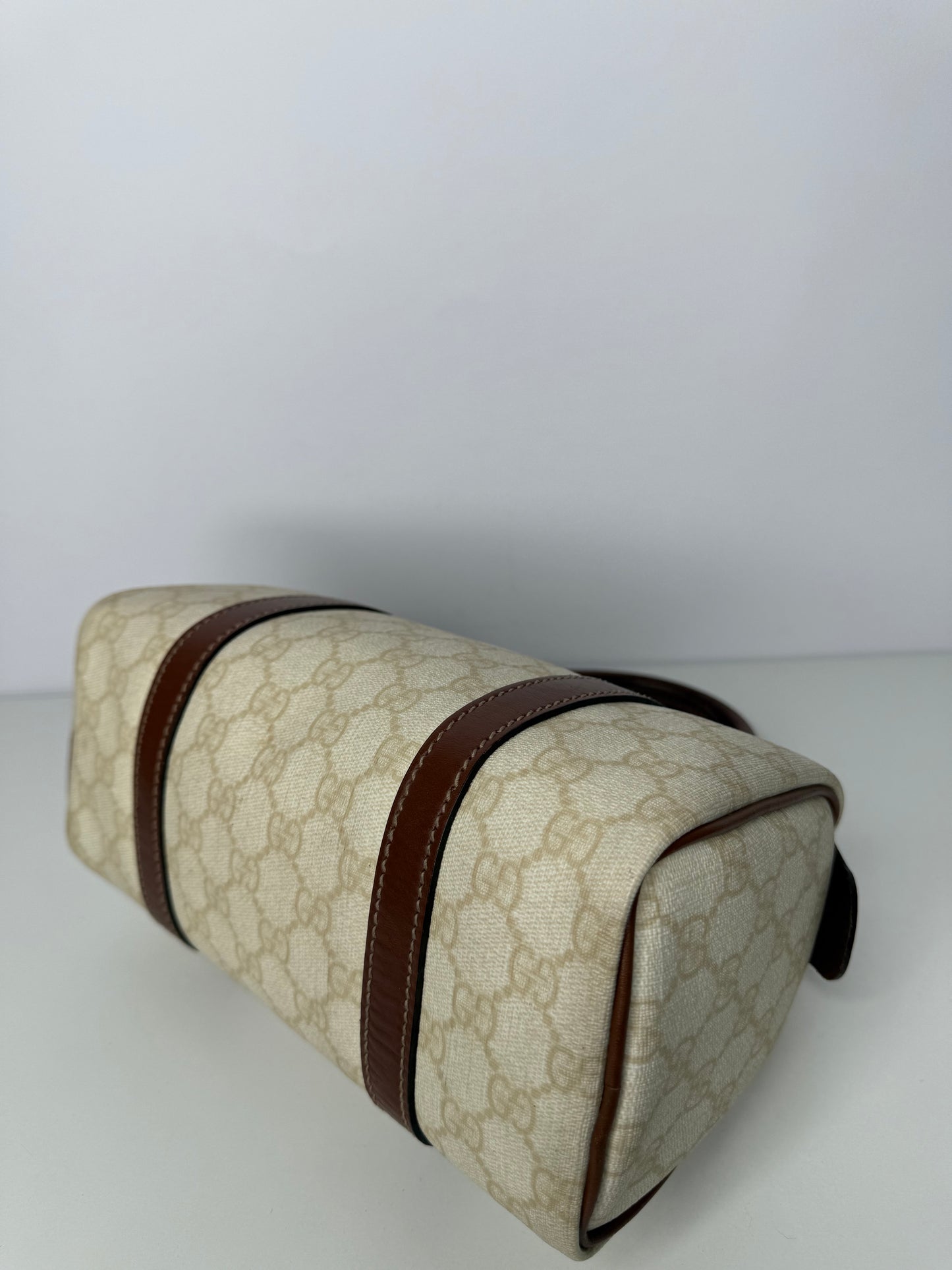 Gucci White GG Coated Canvas Small Joy Boston Bag