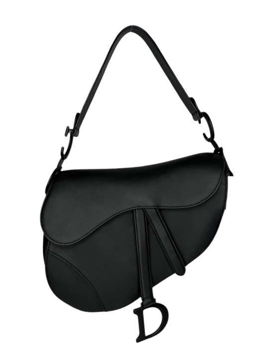 Christian Dior Ultra Matte Calfskin Saddle Black