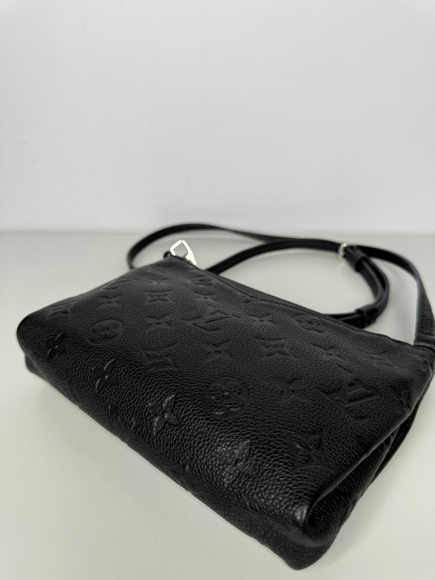 Louis Vuitton Pallas Clutch Black Monogram Empreinte Crossbody Bag