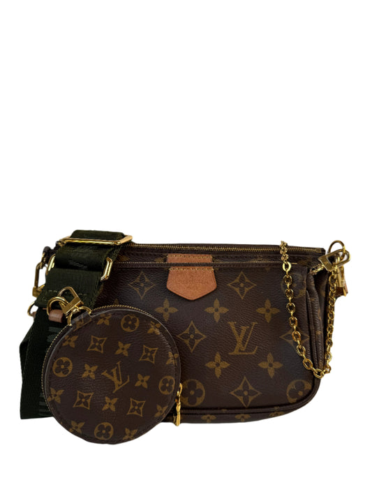 Louis Vuitton Multi Pochette Accessoires Khaki Strap Monogram Canvas