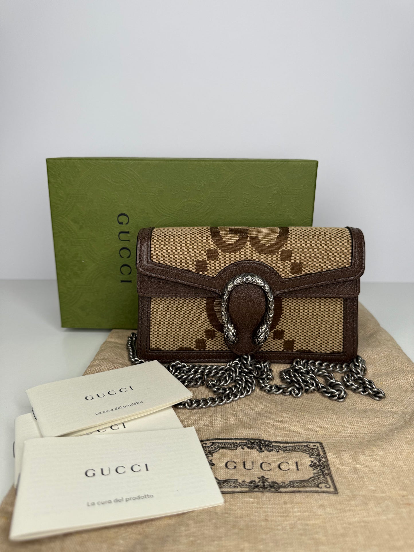 Gucci Jumbo GG Super Mini Dionysus Shoulder Bag