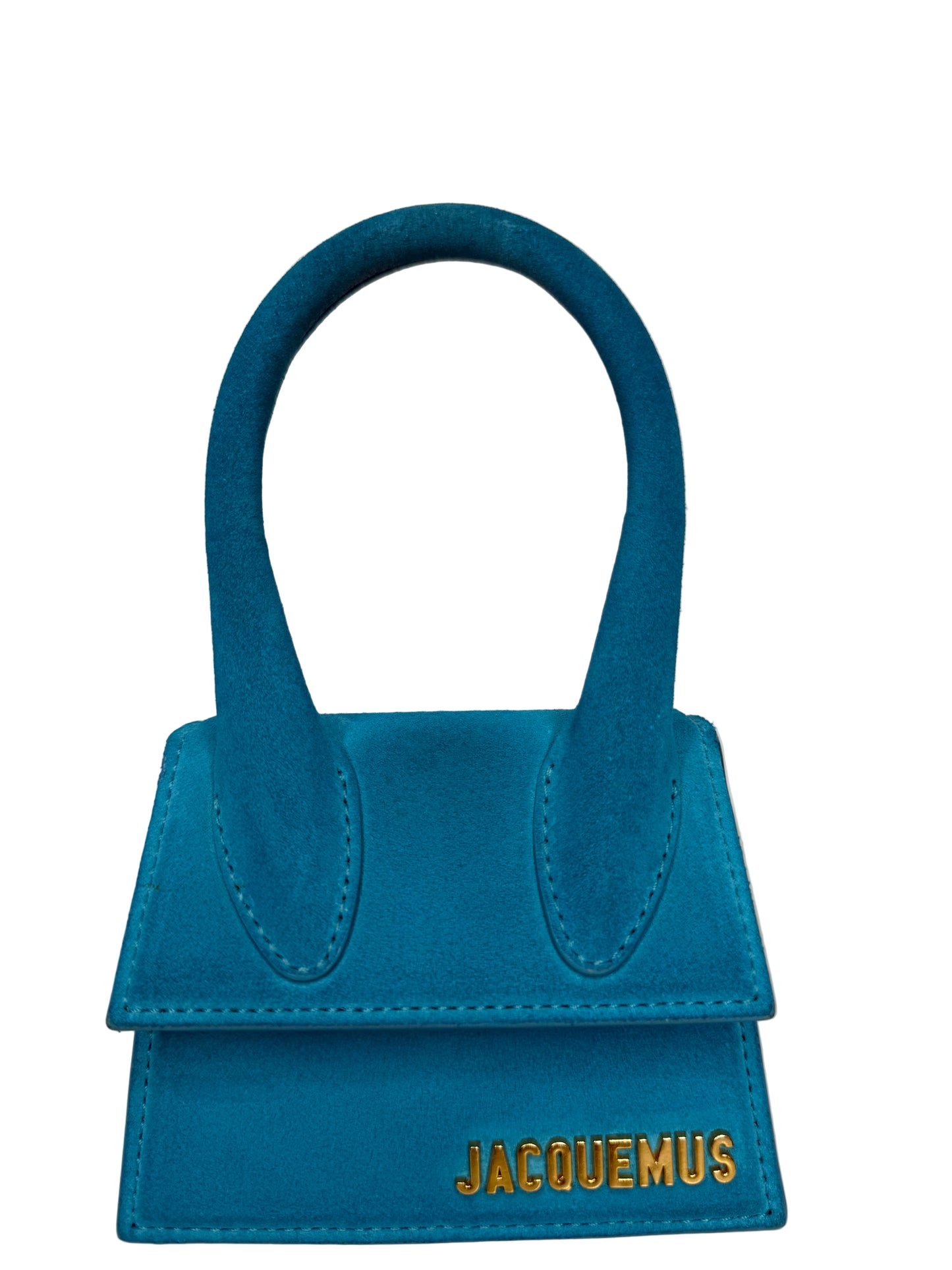 Jacquemus Le Chiquito Mini Turquoise Suede Leather Bag