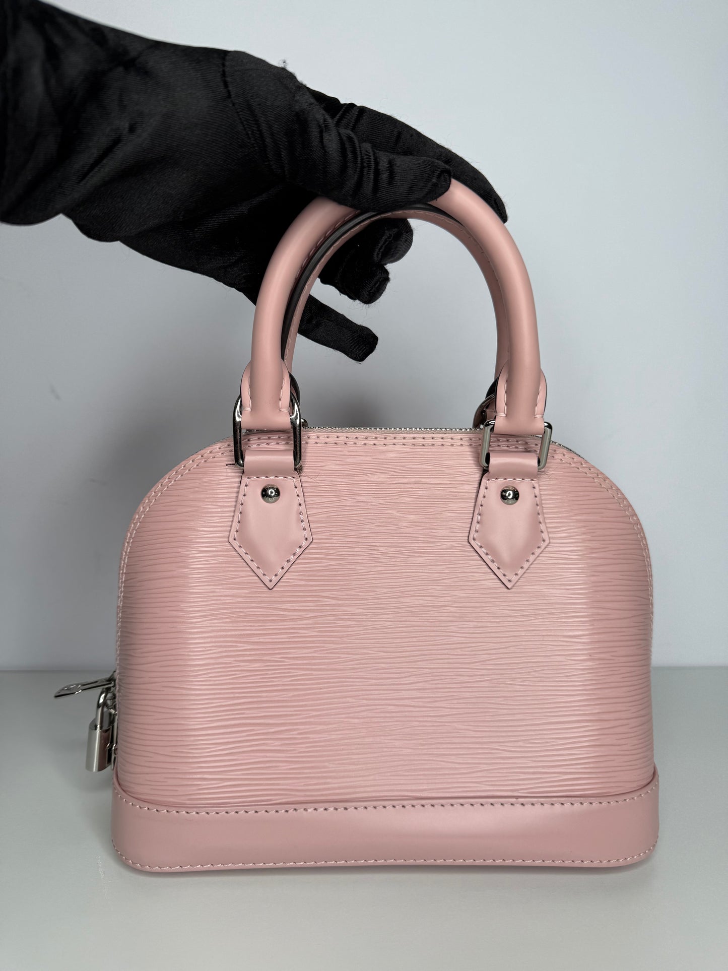 Louis Vuitton Alma BB Rose Ballerine Epi Leather