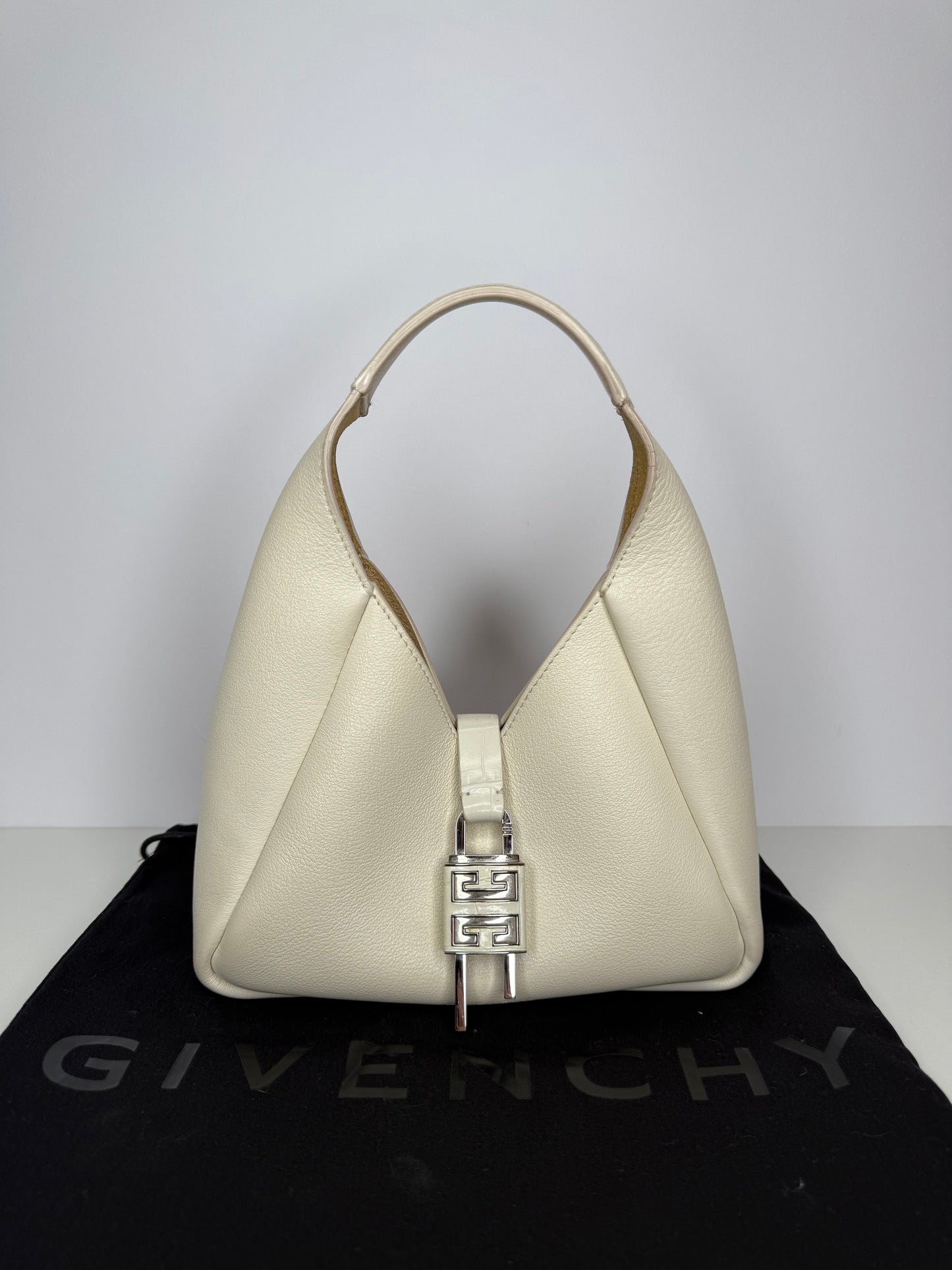 Givenchy Mini G-Hobo Ivory Calf Leather