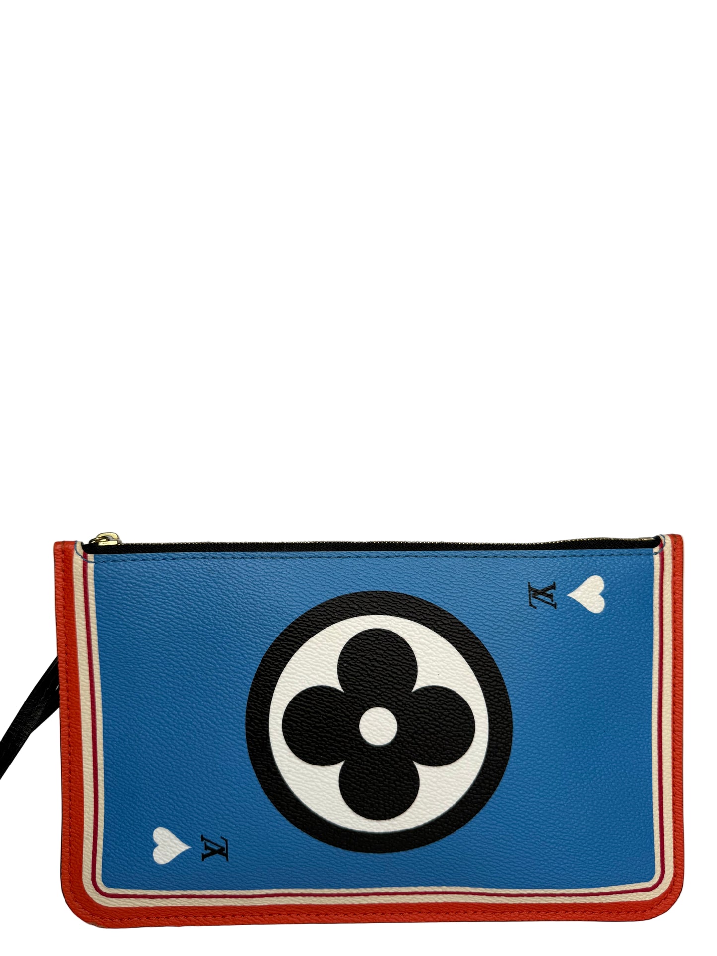 Louis Vuitton Blue/Red Game On Neverfull Pochette
