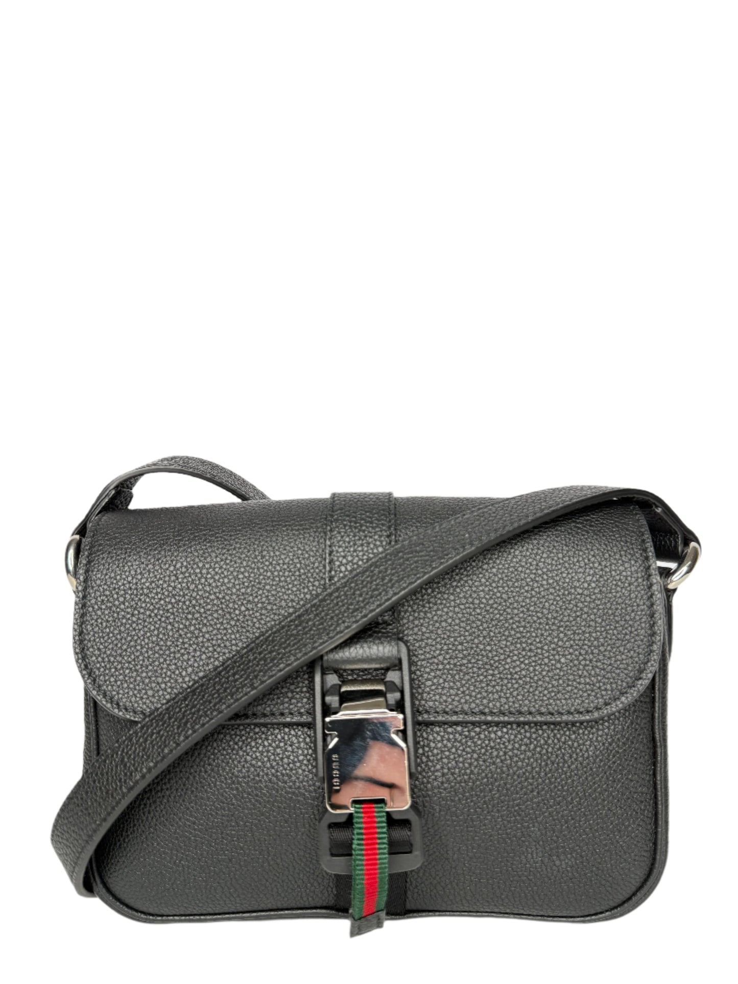 Gucci Black Soft Grainy Leather Super Mini Shoulder Bag