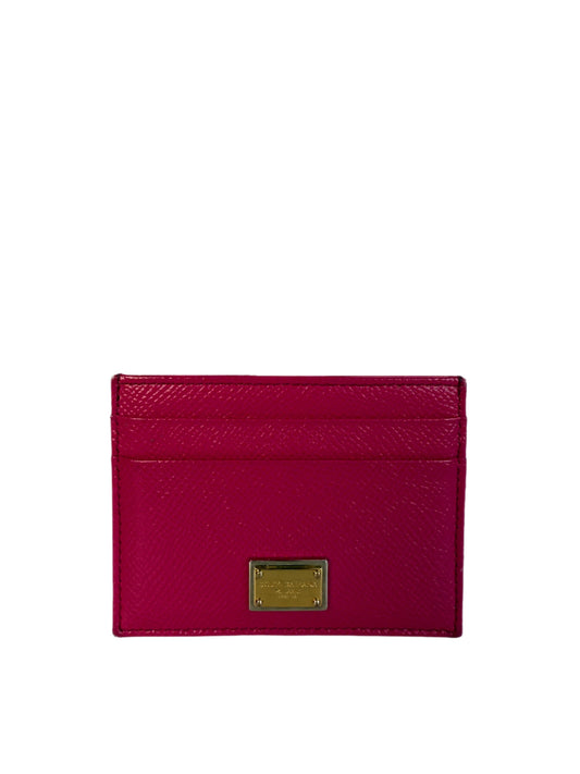 Dolce & Gabbana Pink Dauphine Calfskin Card Holder