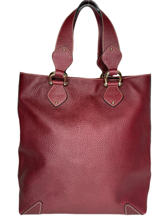 Gucci Burgundy Leather Weekend Tote Bag