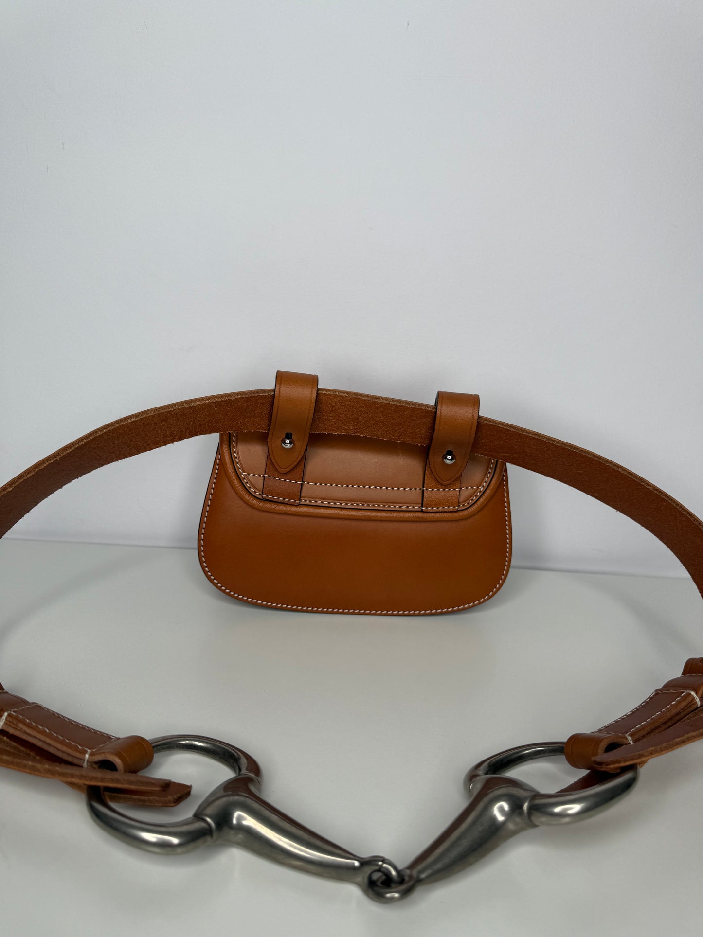 Gucci Brown Calfskin Bamboo 1947 Belt Bag