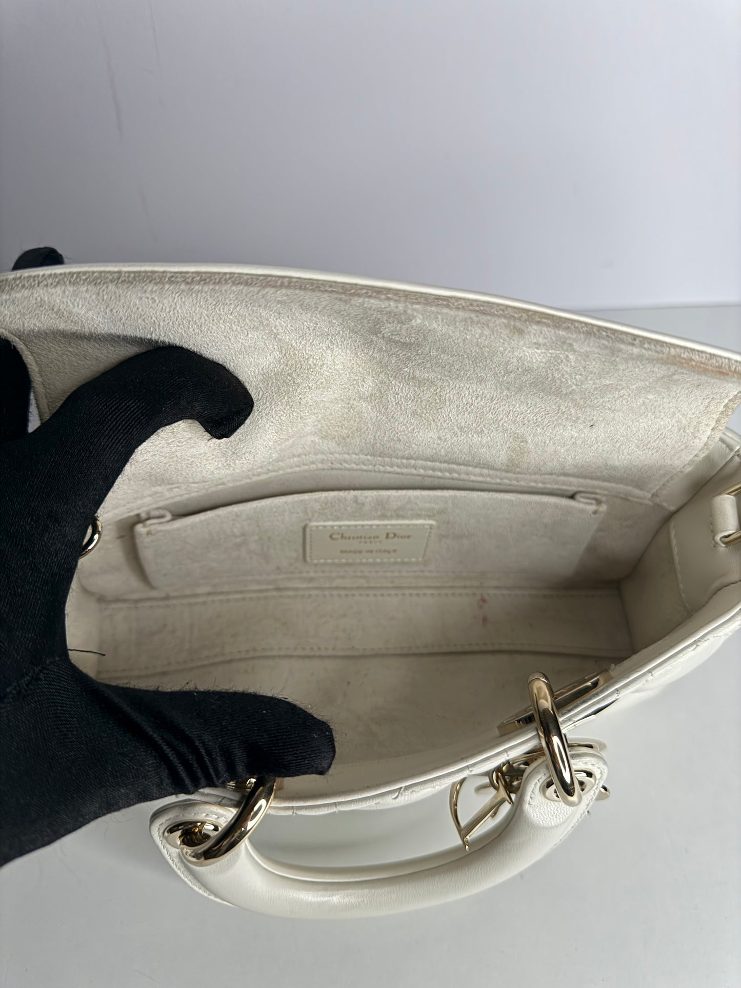 Dior Lady D-Joy Small Latte Cannage Lambskin Bag