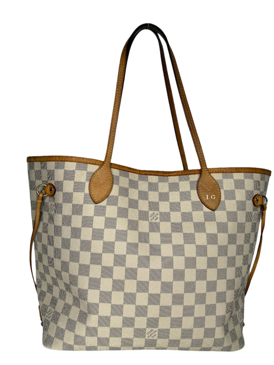 Louis Vuitton Neverfull MM Damier Azur Canvas with Pochette