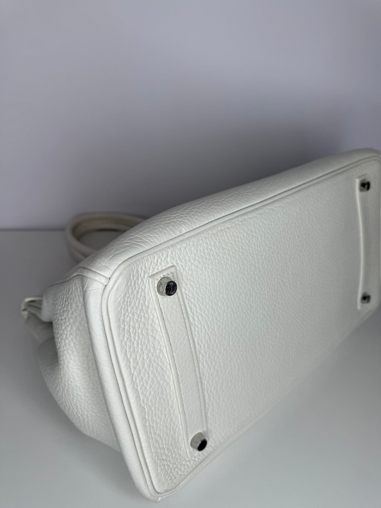 Hermès Birkin 35 White Togo Leather Palladium Hardware