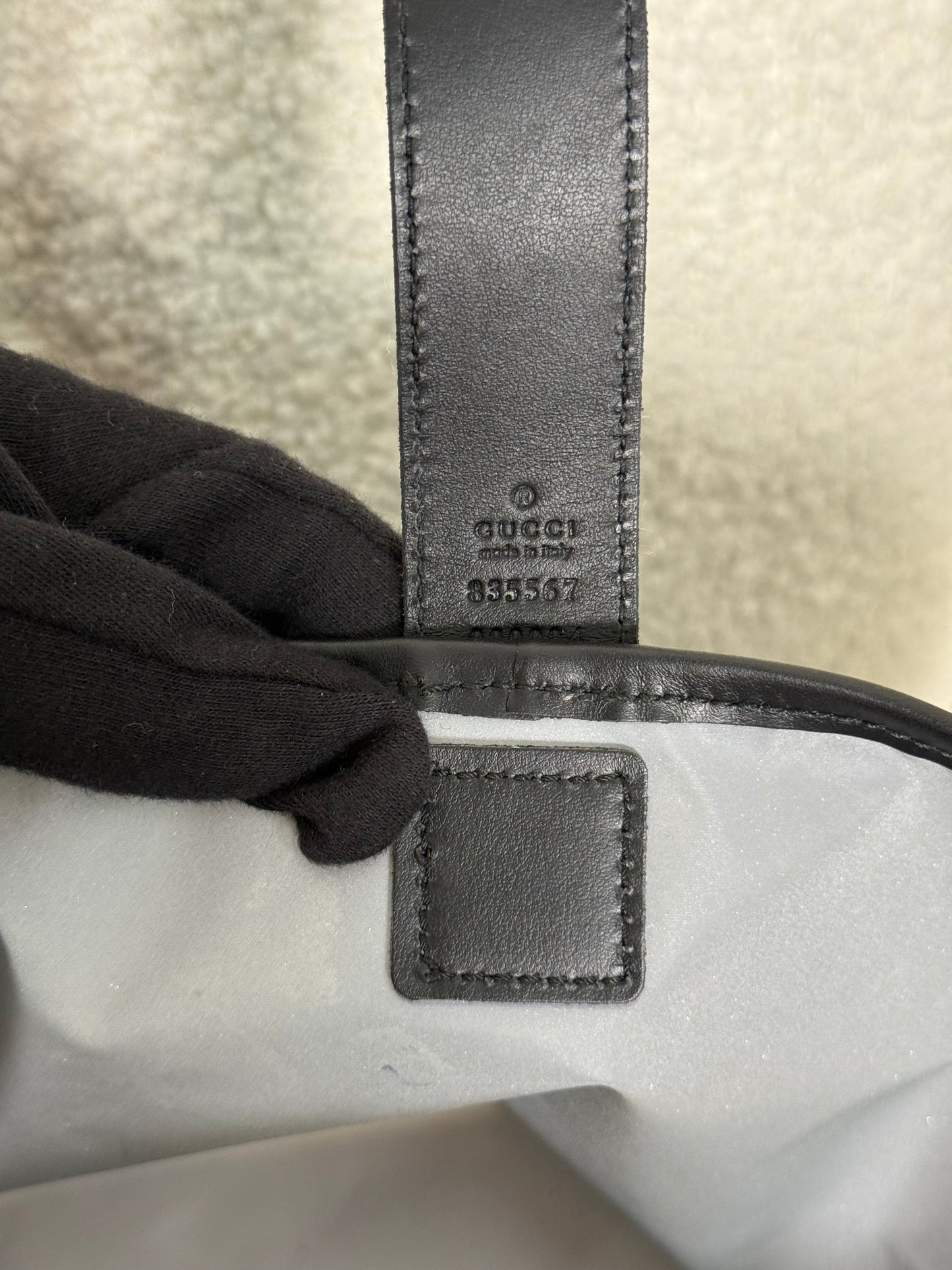 Gucci Black GG Canvas Nylon Tote Bag