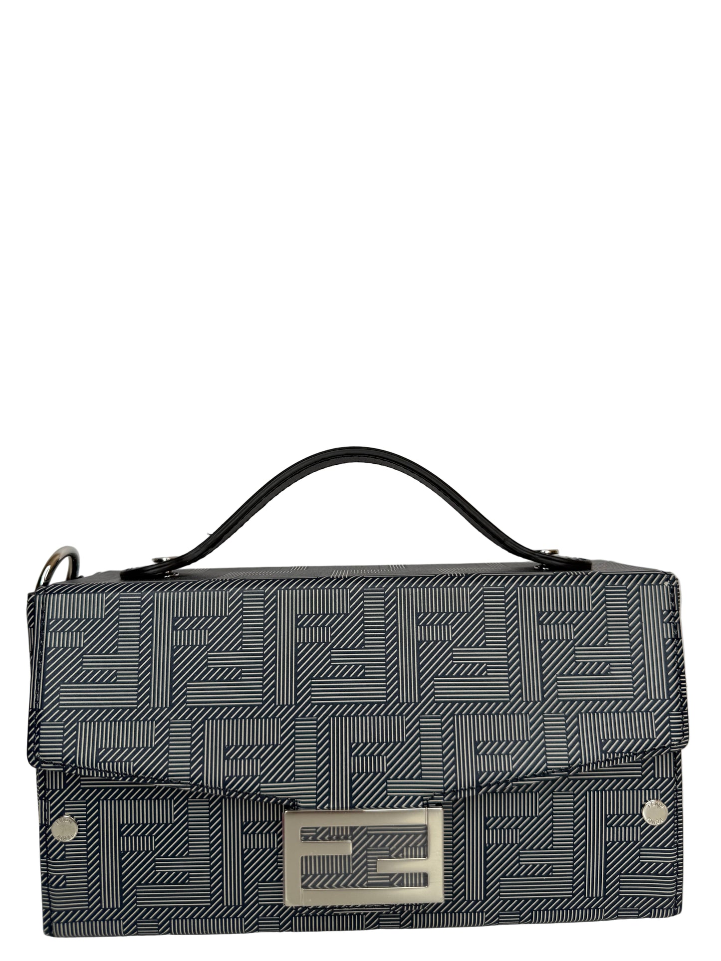 Fendi Unisex Baguette Soft Trunk Messenger Bag Blue
