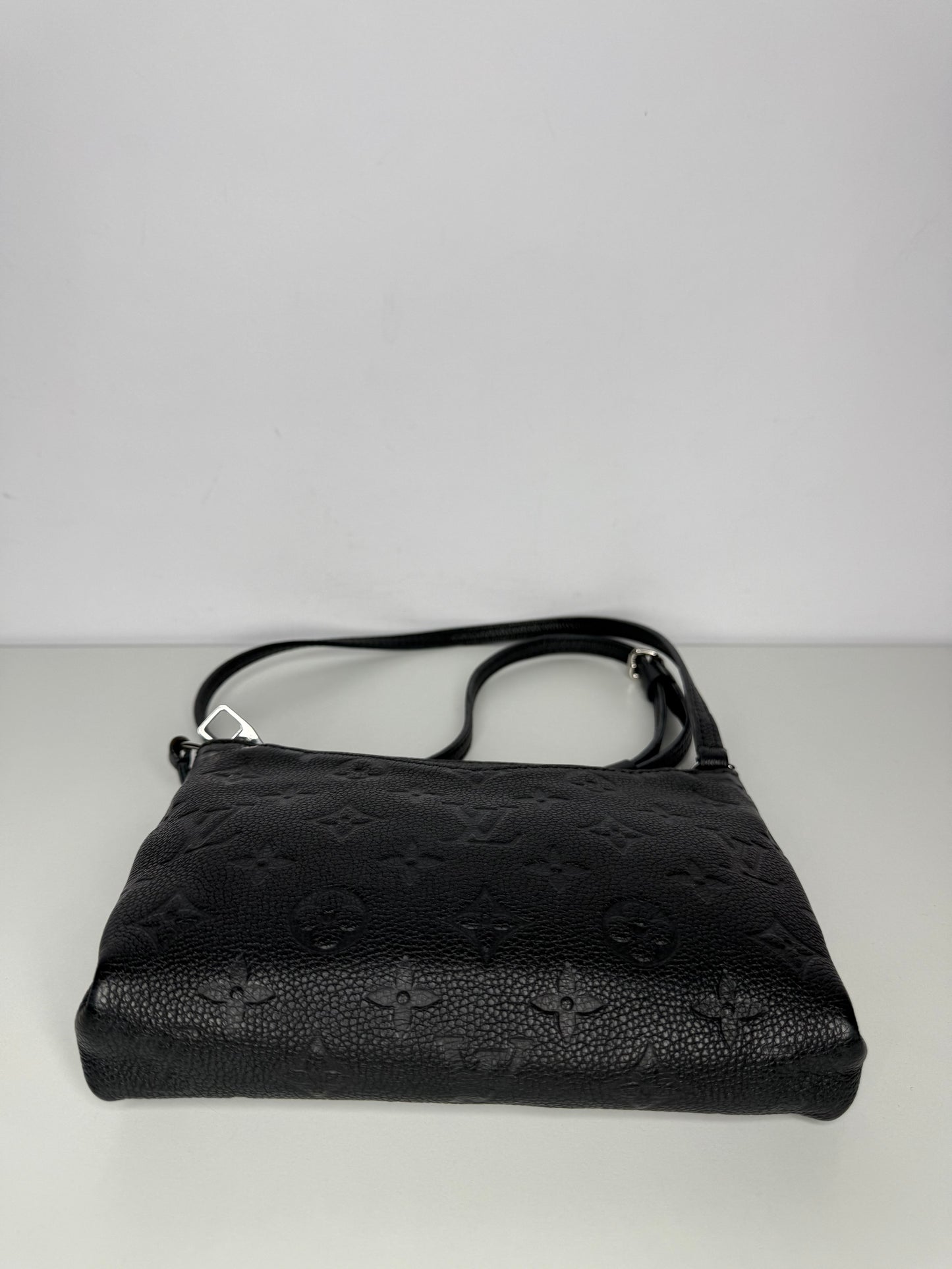 Louis Vuitton Pallas Clutch Black Monogram Empreinte Crossbody Bag